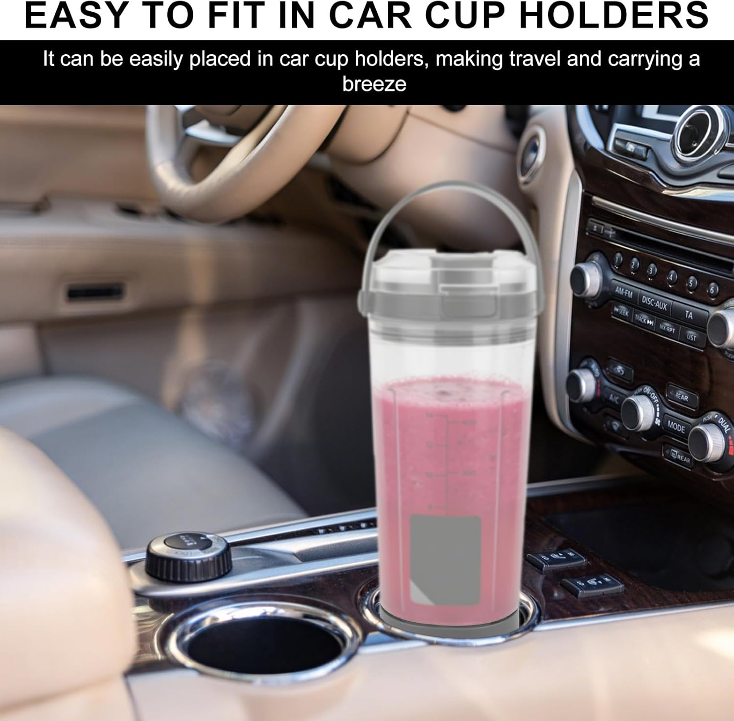 Blade Cover & Vessel Cap Set for Ninja Blast Portable Blender BC100/BC151 Series, Silicone and Plastic Blender Replacement Parts Accessories Leakproof & Dishwasher-Safe (Gray) image number 6