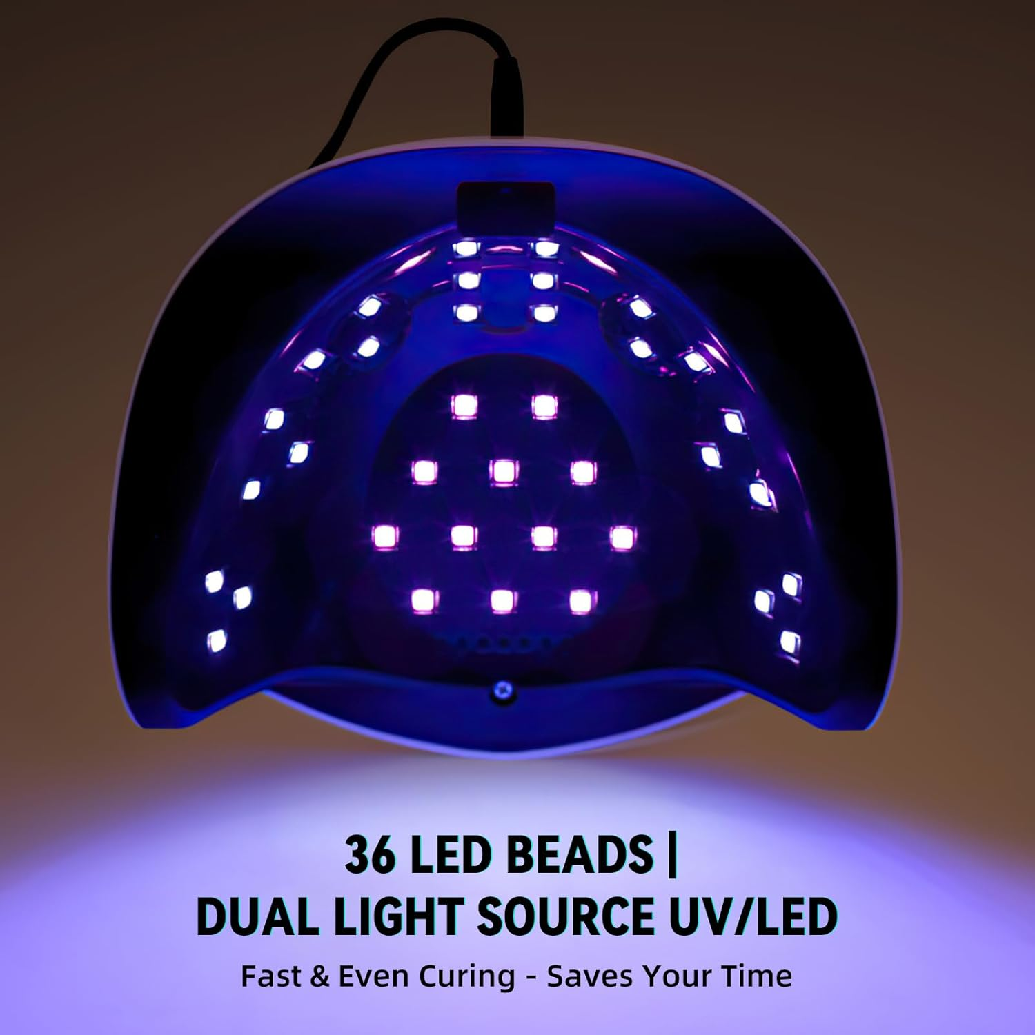 168W Professional LED Nail Lamp &ndash; High-Power, No Black Hands, Fast Curing Gel Nail Dryer for Salon & Home Use image number 4