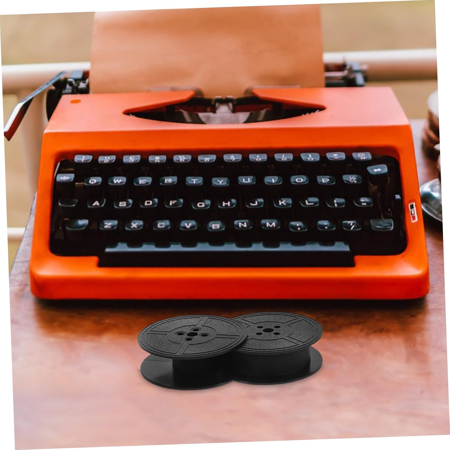 OSALADI 8Pcs Universal Ribbon,Ribbon Vintage Typewriter,Twin Spool Twin Spool Replacement for Most Typewriter(Black) image number 1