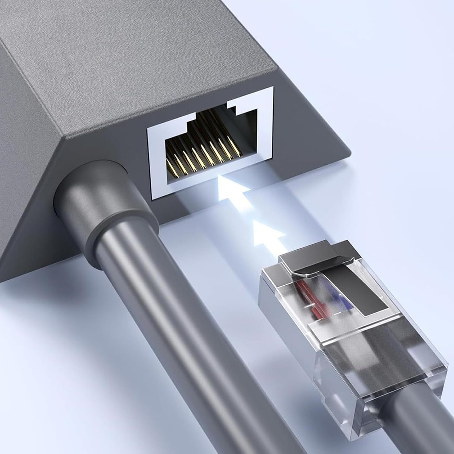 Ethernet Adapter for Gen 2, Rectangular Satellite V2 Ethernet Adapter, to RJ45 Gigabit Ethernet Network Adapter Cable, Satellite Internet Connector image number 3