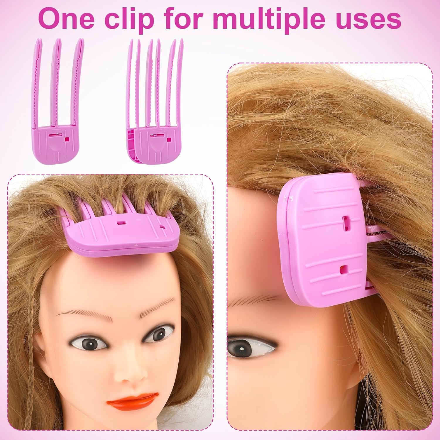 2Pcs Wind Shaping Styling Combs for Fluffy Bangs, Instant Hair Root Lifting Clips Easy High Crown Volume Tools Volumizing Hair Clips for Women'S Natural Voluminous Looks(Purple) image number 5