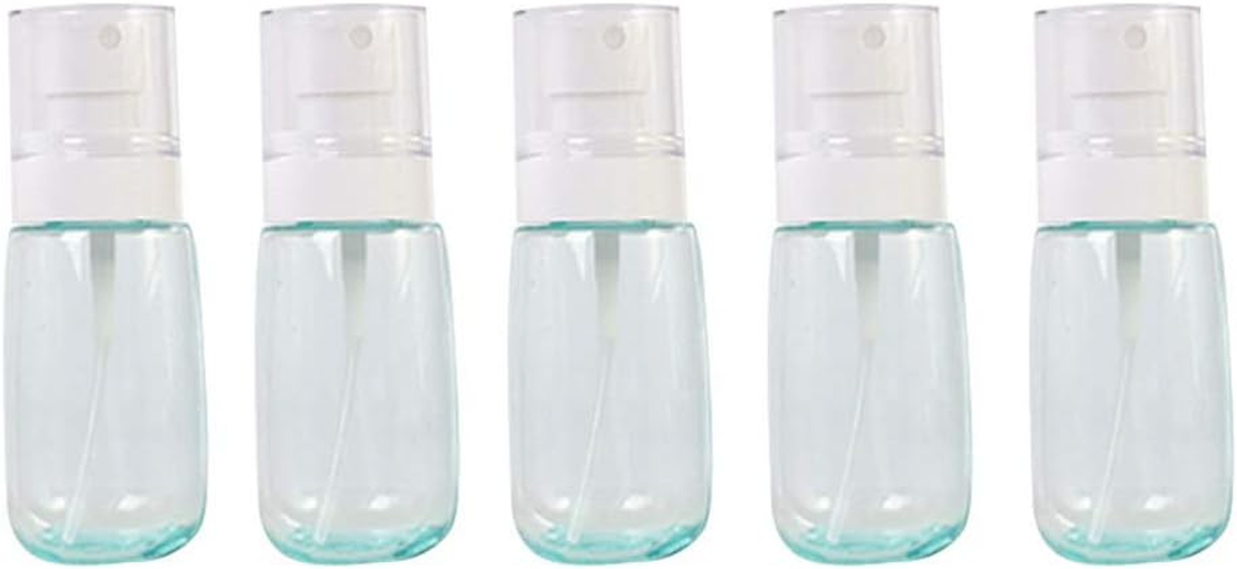 Lihaer Spray Bottles Small Portable Water Spray Bottles Plastic Empty Bottle Essential Oils Sprayer Clear Containers - 5 Pcs for Home, Garden, Cleaning, Travel Transparent 60Ml