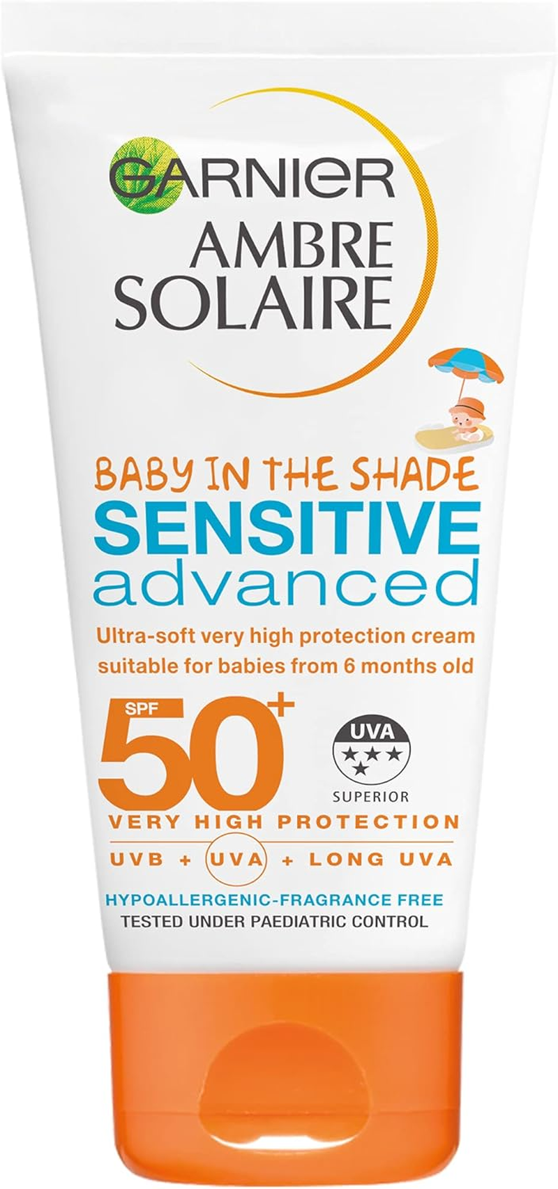Garnier Ambre Solaire Baby in the Shade Ultra-Soft Sun Cream SPF50 50Ml, Travel Friendly image number 3