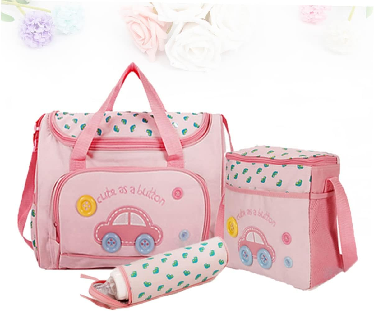 Multi-Function Large Capacity Diaper Bag Set Shoulder Strap Includes Changing Pad Bag for Travel Daily Use image number 1
