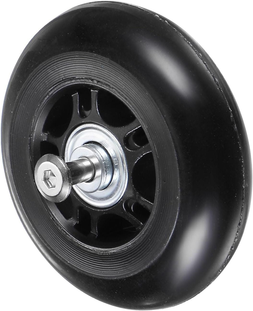 Sourcing Map Replacement Luggage Wheels 70X24Mm Suitcase Wheel Repair Kits Include 2 PU Bearing Wheels & Washers, Wrenches & Axle Screw for Trolley Bag, Inline Skate and Caster Board