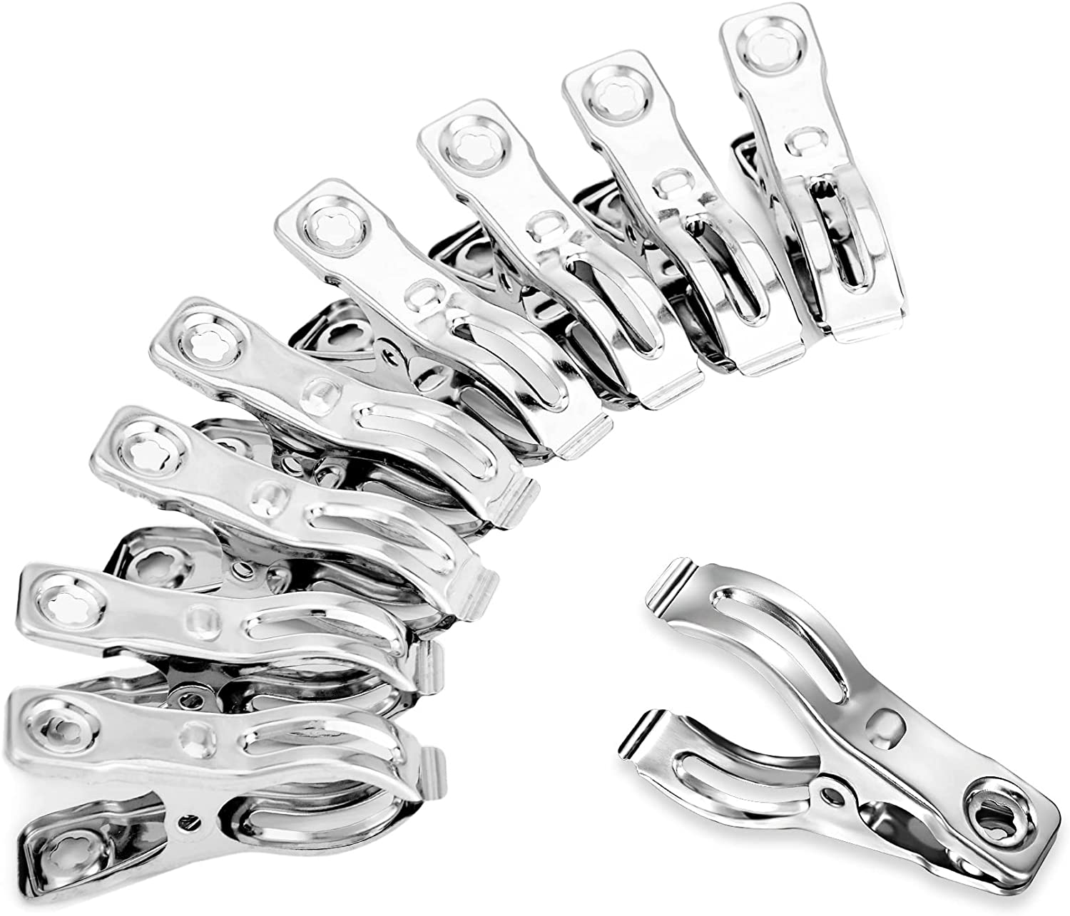 60 Pcs Row Cover Clips, Garden Clamps for Netting, Greenhouse Clamps Made of Stainless Steel, Have a Strong Grip of Greenhouse Clips, for 1/2'', 3/4'', 1'' Garden Hoops or Pvc image number 5