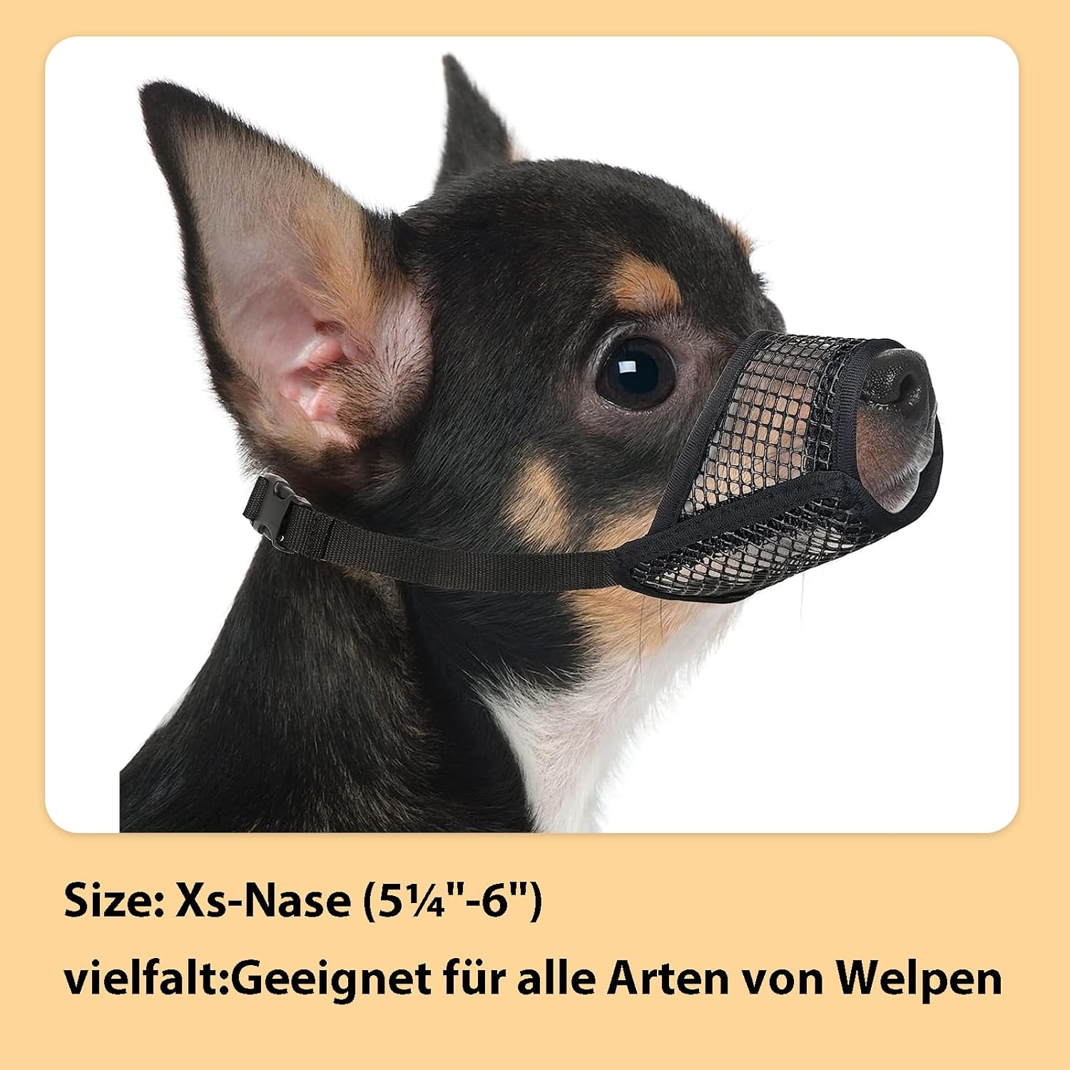 Oiieco Muzzle for Dogs, Dog Muzzle, Adjustable Loop, Breathable, Safe, Soft Muzzle Prevents Biting, Prevents Biting, Chewing and Barking, for Small, Medium Dogs, Black, XS image number 6