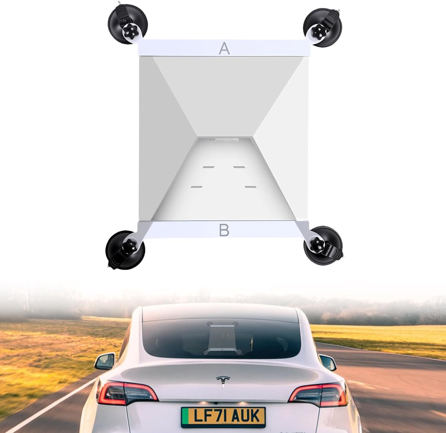 Daboot Starlink Mini Mount - Suction Cup Car Mount for Star Link Mini Accessories Mounting Kit for Vehicle Windows and Sunroofs Starlink Roof Holder for Car, RV, Boat, Truck Glass (White)