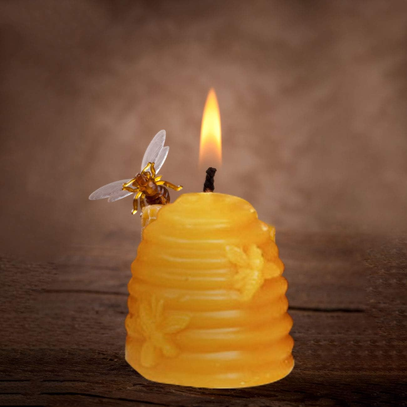 2 Pack Bee Honeycomb Candle Mould, 50 Roots Low Smoke Candle Wicks and 1Pc Metal Holder, Beehive Silicone Mould for Making Beeswax Candles image number 2