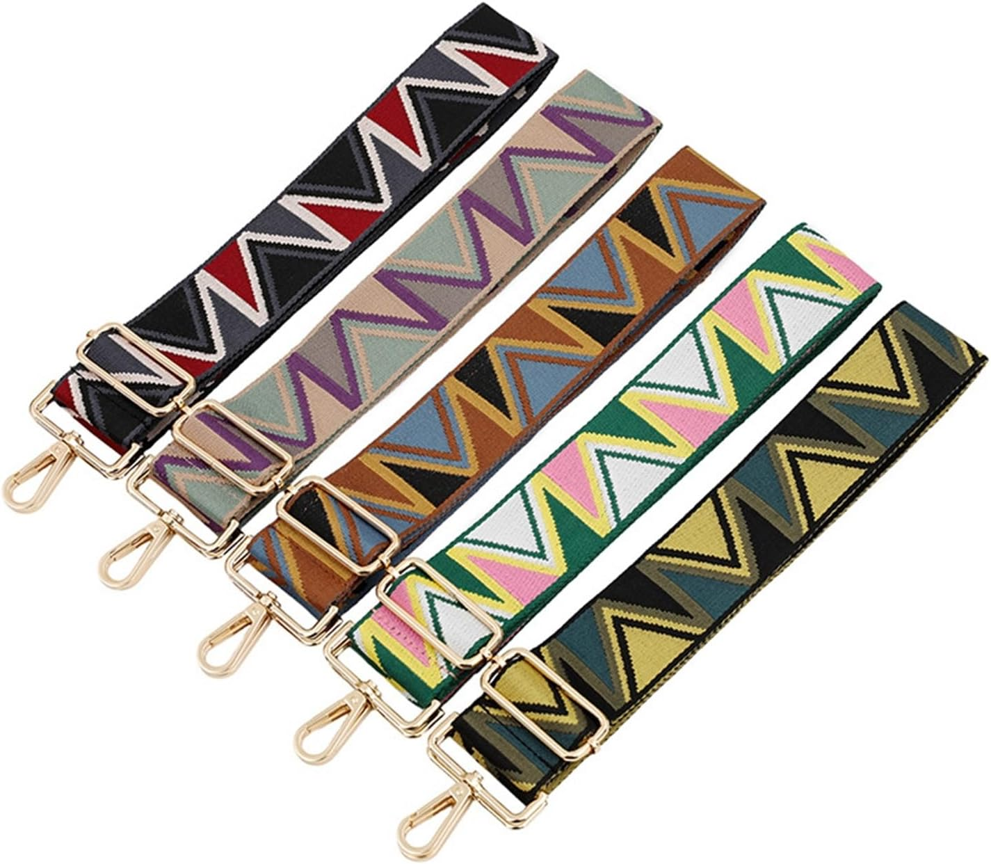 Shoulder Strap Bag Straps Adjustable Bag Part Accessories for Handbags Leather Belt Wide Rainbow Replacement Shoulder Strap Crossbody Handbag Replacement Strap (Color : S-19, Size : Gold) image number 5
