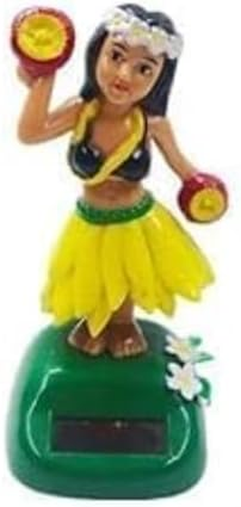 Solar Powered Hula Girl Dancing Figures Decoration, Swinging Hawaiian Girl Doll Car Dashboard Ornaments for Car Interior Home Party Decor Learning Portable