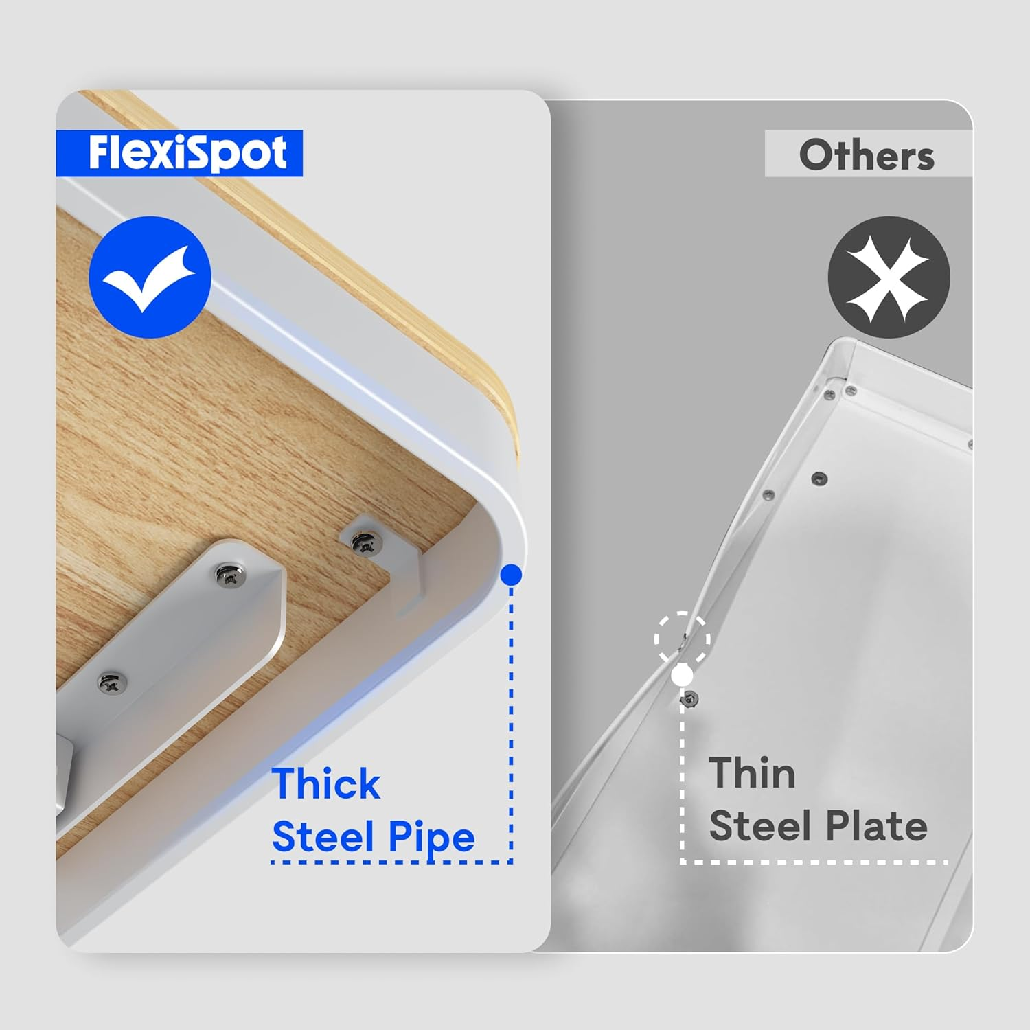 FLEXISPOT 140Cm Electric Standing Desk with Drawers, Quick Assembly Home Office Sit Stand Desk with Storage, USB Charging, Computer Desk for Home Office (Maple Top + White Adjustable Frame, Comhar) image number 5