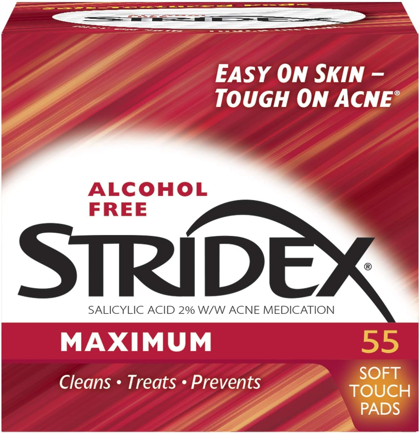 Stridex Strength Medicated Pads, Maximum, 55 Count Pack,2 Pack image number 3