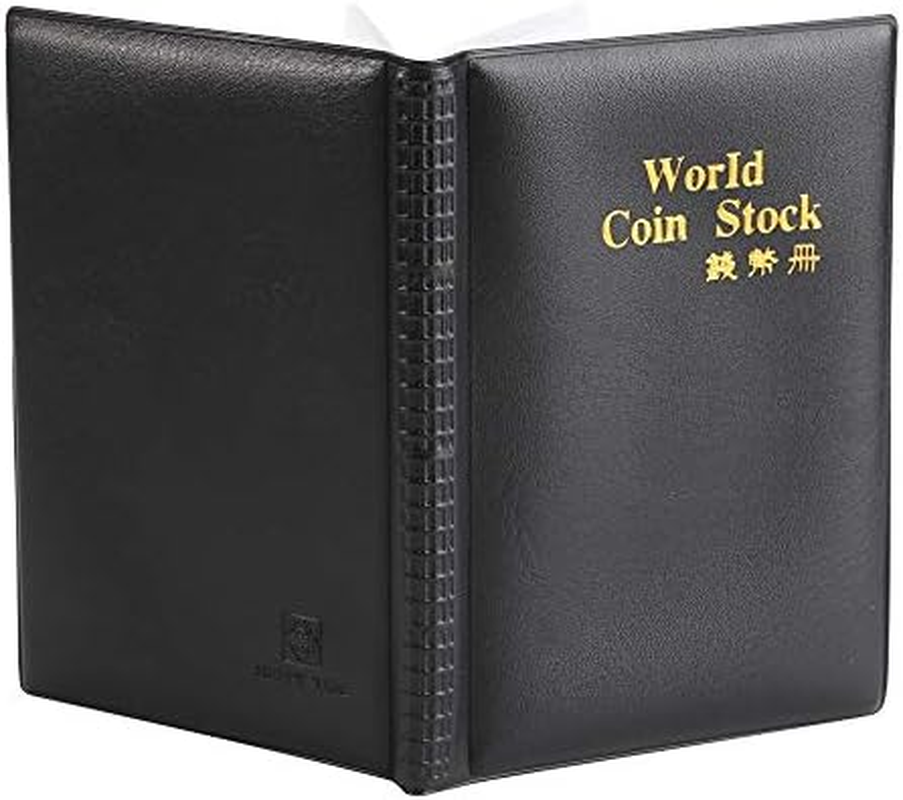 Coin Album Books, 10 Page 120 Pockets World Coin Stock Album Book Case Coin Holders Collection Storage Coin Collecting Holders Penny Pockets(Black) image number 3