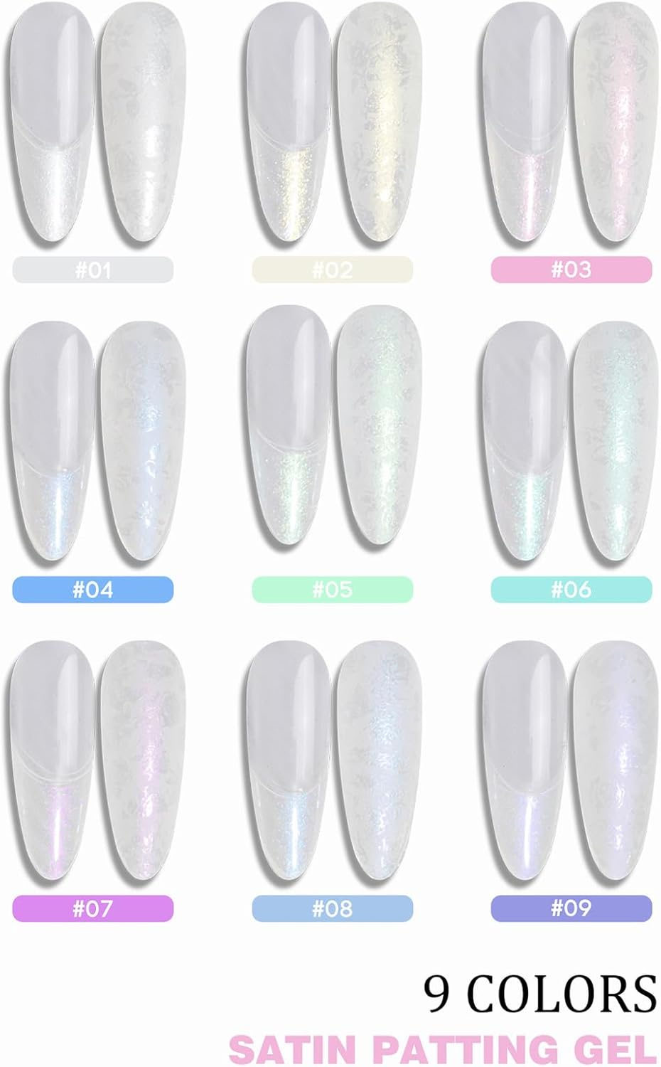 Pat Gel Polish - Gradient Paint Gel | 9-Color Palette Manicure Polish for Creative Nail Design Art Painting Women Girls Professionals Beginners Home Salon Holiday image number 3