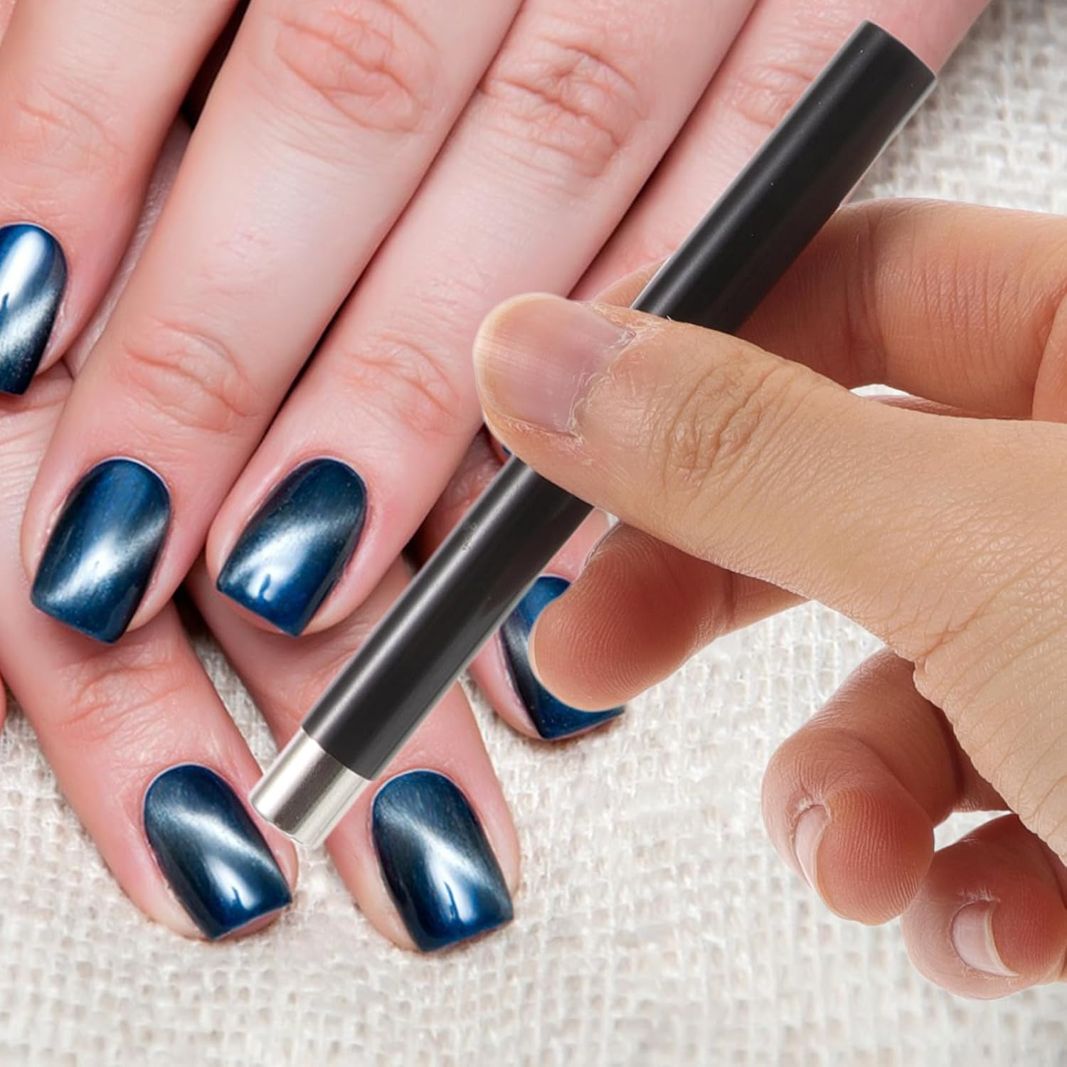 TINEASUR Professional Cat Eye Magnetic Nail Wand Effect Tool for DIY and Salon Use Black Chic Fairy Design Essential for Creative Nail Art Patterns image number 2