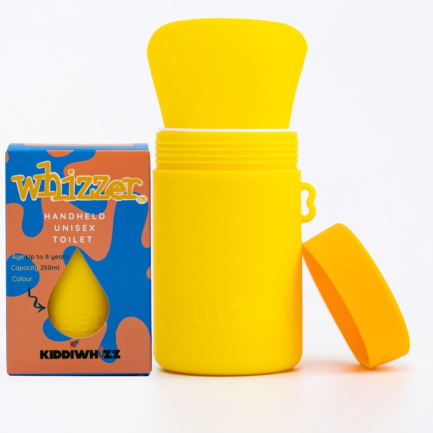 KIDDIWHIZZ Whizzer - Adults & Kids Discreet & Compact Travel Toilet Seen on Dragons Den | Portable & Leak Proof Silicone Pee Bottle - Festival Essentials Camping Toilet
