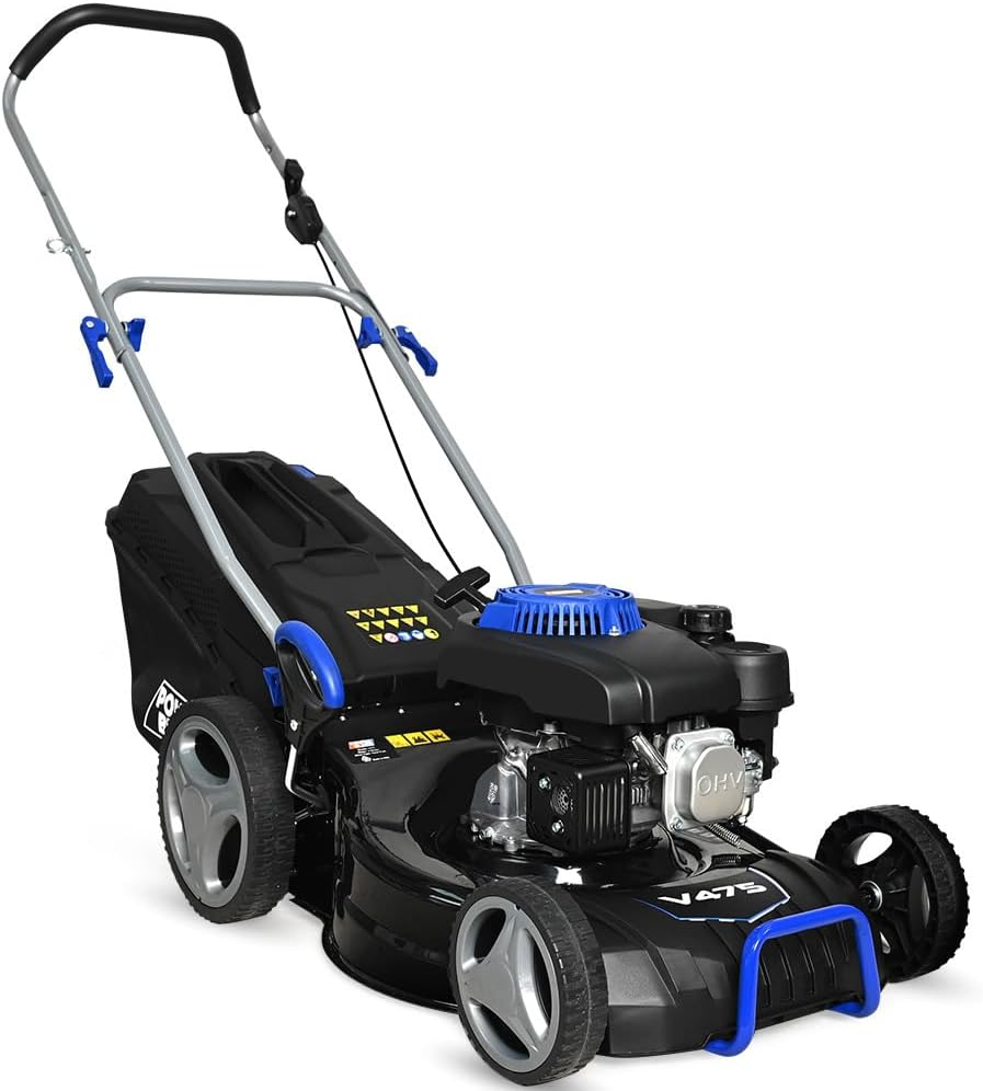Powerblade 18" 150Cc Lawn Mower, 8 Height, Steel Deck, 4-Stroke Petrol Lawnmower - V475 image number 1