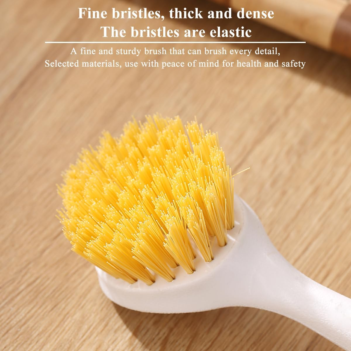Berglander Dish Brush with Handle, Dish Scrub Brush, Kitchen Brushes for Dishes, with Wooden Handle, Suitable for Cleaning Kitchen Dishes. image number 1
