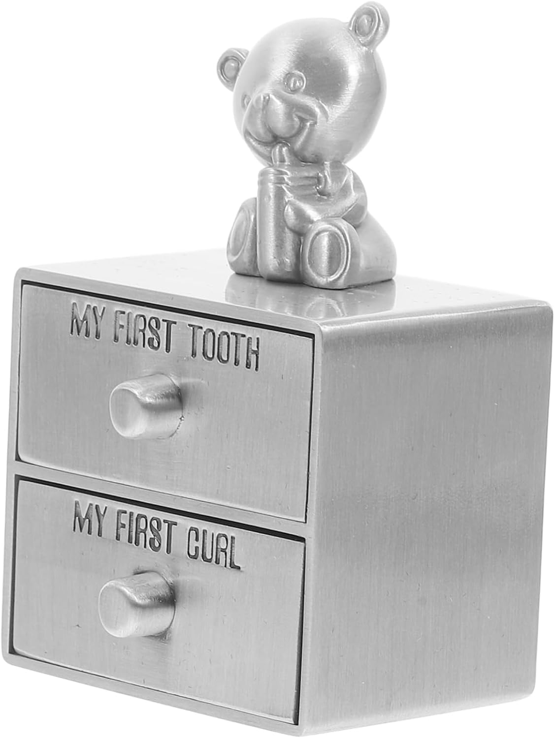 Yardwe Teeth Storage Box Metal Drawer Type First Tooth Box Keepsake Organizer image number 2