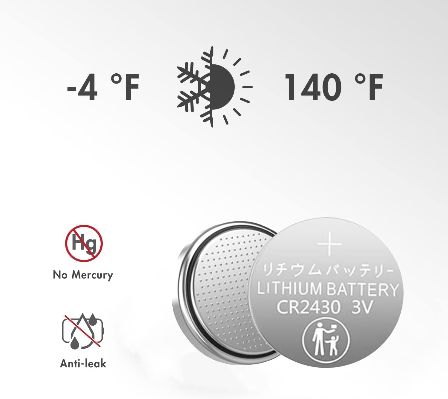 15 Pack CR2430 3V Lithium Battery CR2430 Coin Cell Battery Compliant with Coin Battery Information and Safety Standard 2020 image number 4