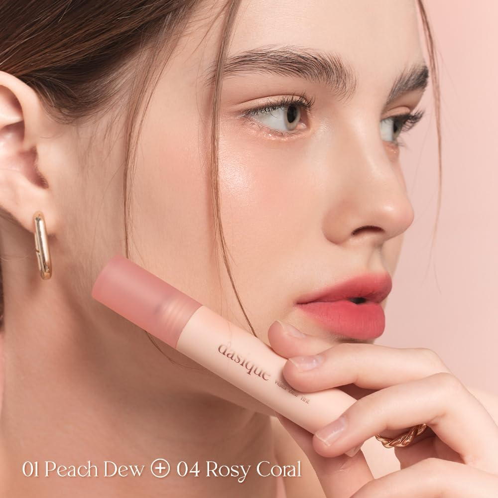 Dasique Water Blur Tint #04 Rosy Coral I Vegan, Cruelty-Free I Non-Sticky, Non-Greasy, Watery Formula Transforming into a Silky Finish - 04 Rosy Coral image number 2