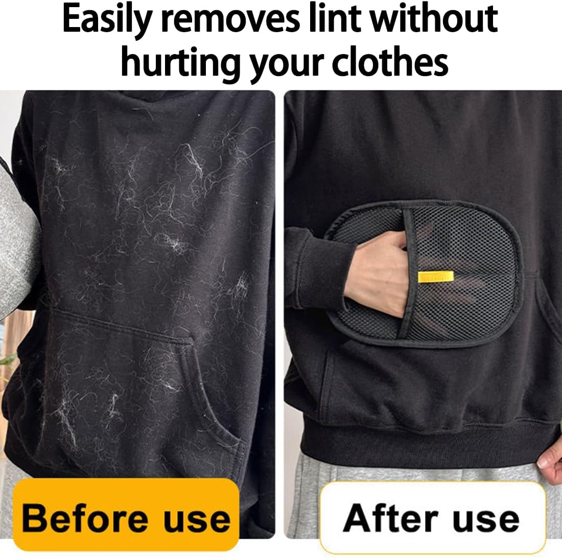 JYNVO 2 Pack Universal Pet Hair Removal Gloves for Cats and Dogs, New Improved High Efficiency Pet Hair Care Gloves, Cat Hair Removal Gloves image number 5