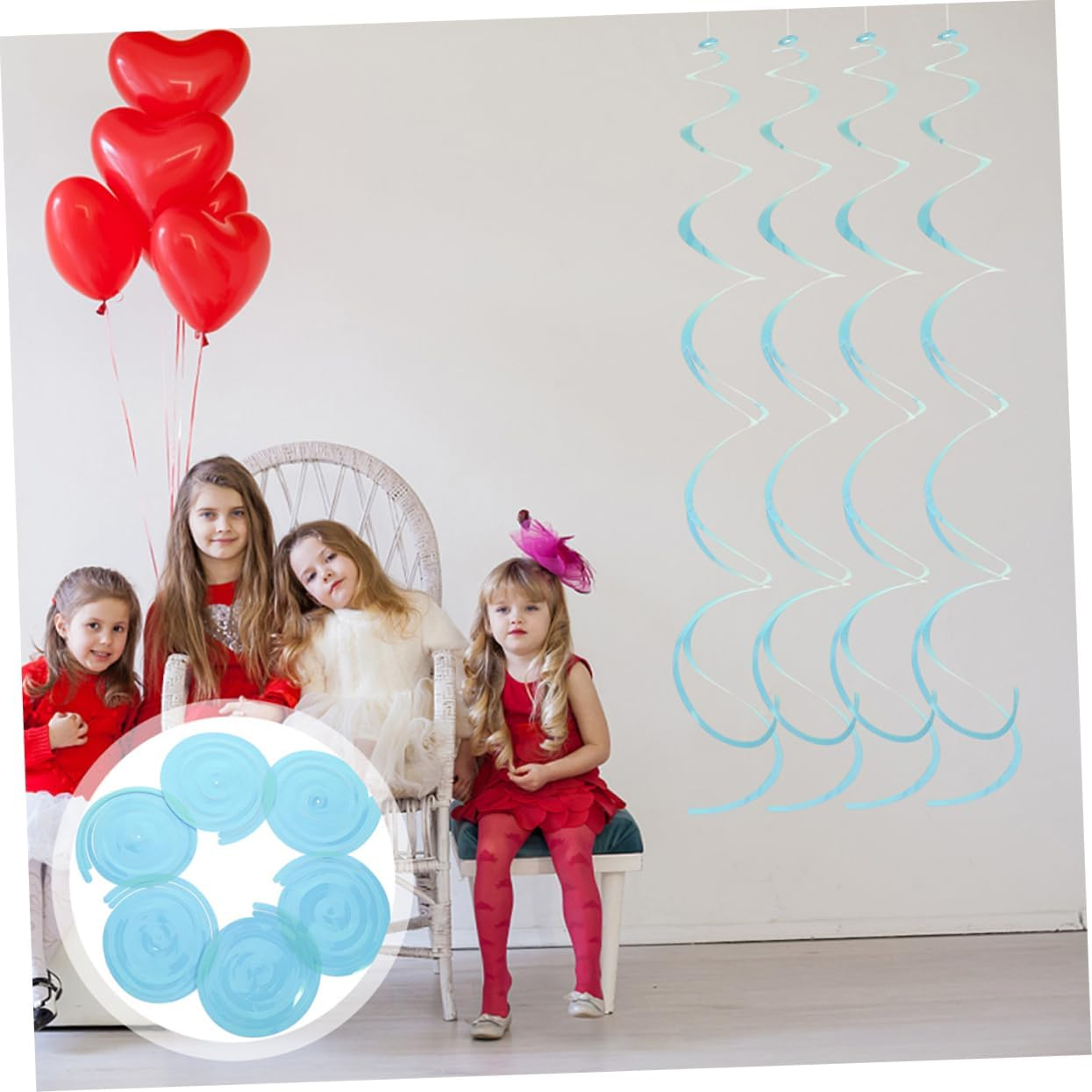 Yardwe 18Pcs Spiral Pendant Wedding Decorations Party Theme Decorations Kit Swirl Hanging for Celebration Decor image number 2