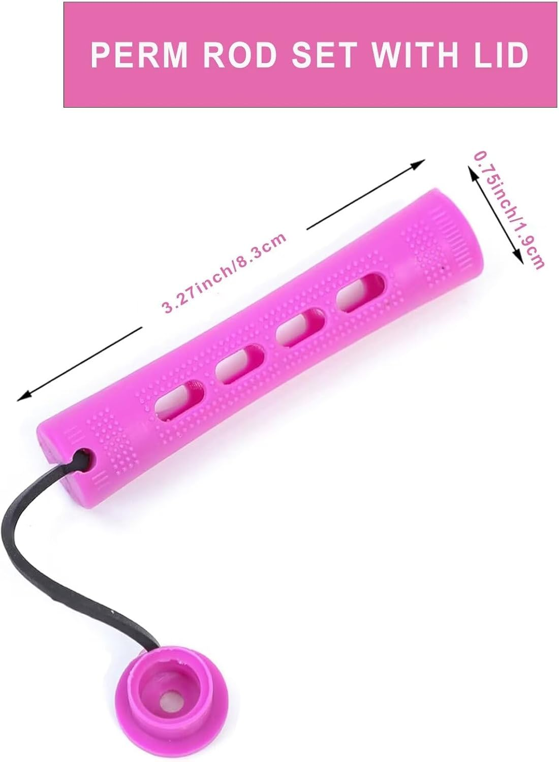 Meigick Perm Rods Set for Natural Hair, 40Pcs Plastic Cold Wave Rods, Heatless Perming Rods Hair Curler for Women, DIY Hairdressing Tools, Purple, 0.75 Inch image number 4