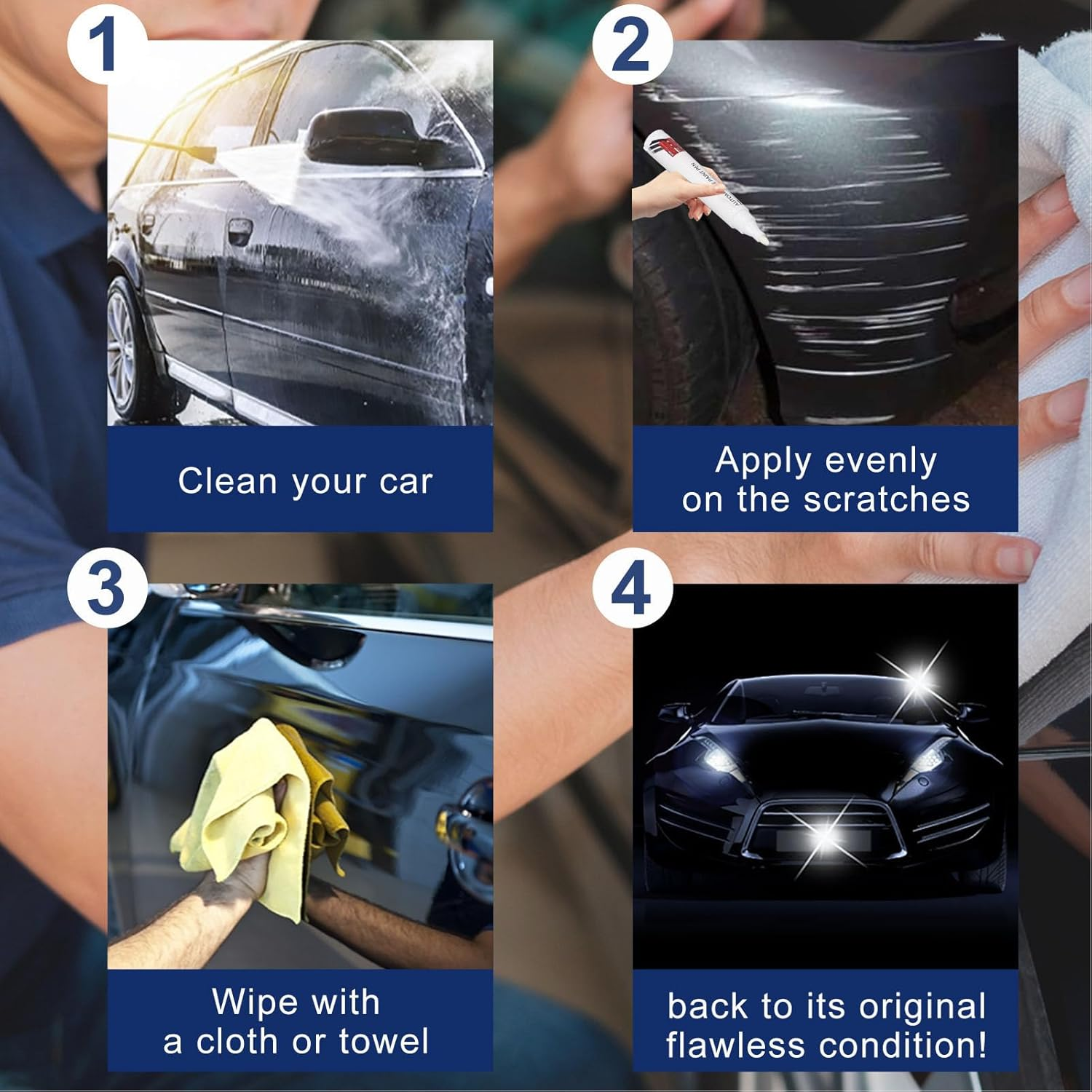 Car Touch up Paint Pen Effective Repair for White Color Automotive Scratch Remover Tool image number 3
