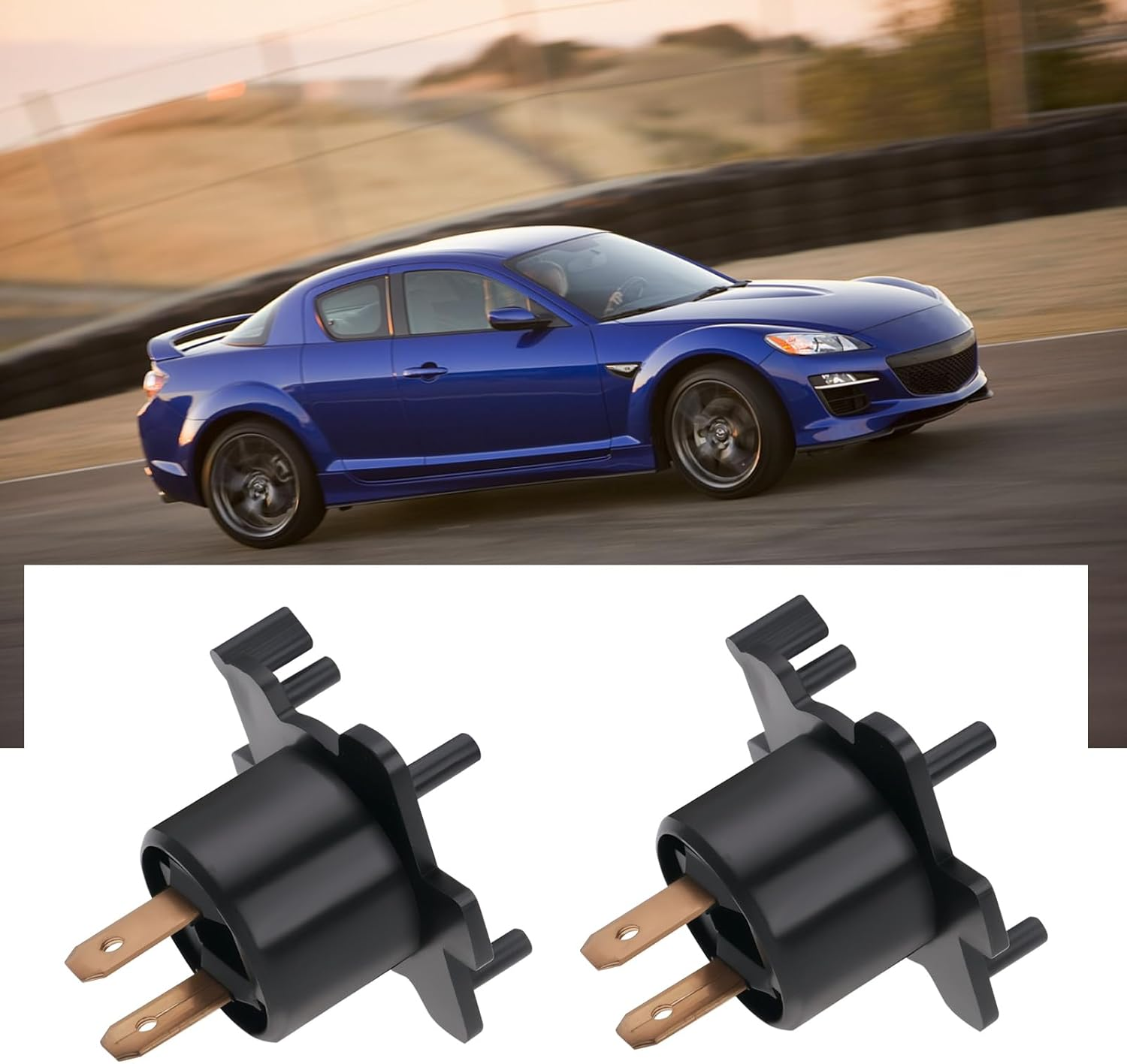 YINETTECH 2Pcs Car Headlight Socket Holder Bulb Socket Retainer Holder Adapters Tail Lamp Bulb Holder G14H51 Compatible with Mazda MX5 Miata CX7 RX-8 image number 4