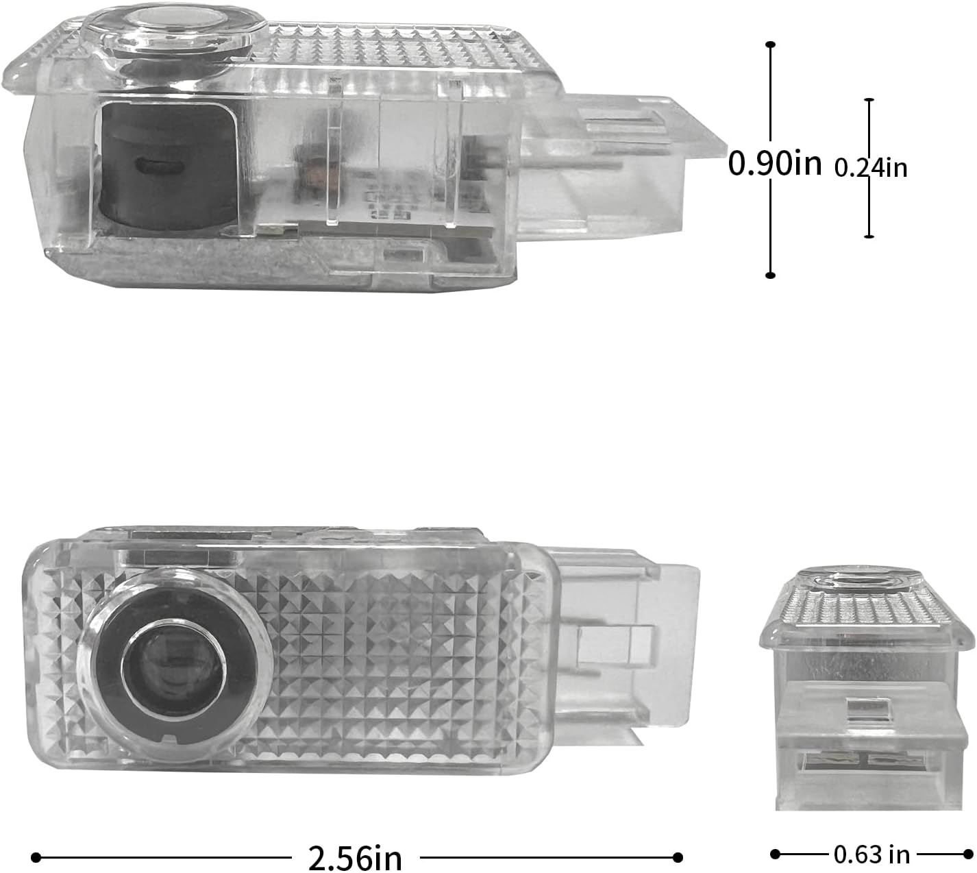 2 Pcs Non-Fading Car Door LED New Logo Projector Welcome Lamp Door Light Puddle Lights Kit Compatible with Accessories W203 C-Clsaa 2001-2007 / CLK/SLK/SLR image number 5