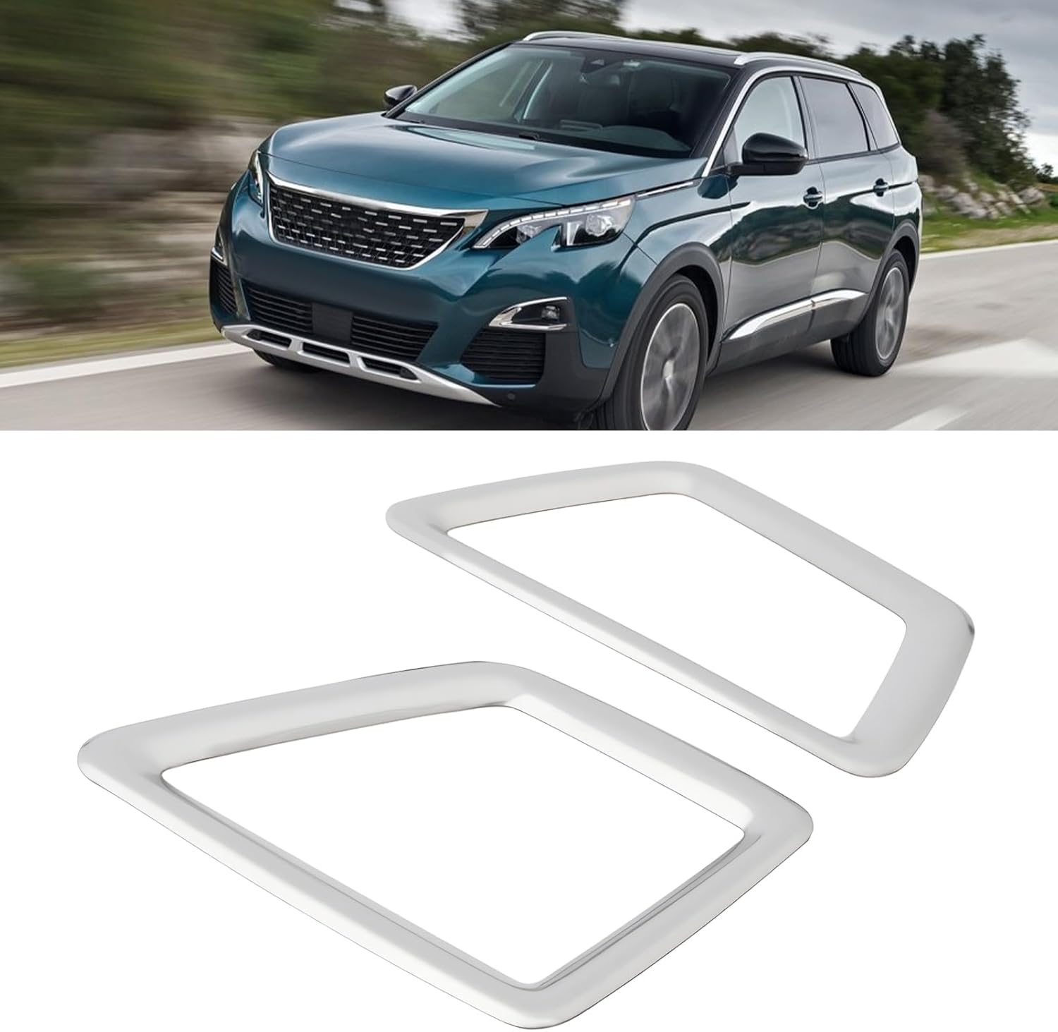 VGOL 2Pcs Car Dashboard Air Vent Cover Compatible with Peugeot 3008 3008GT 5008 2017-2021 image number 4