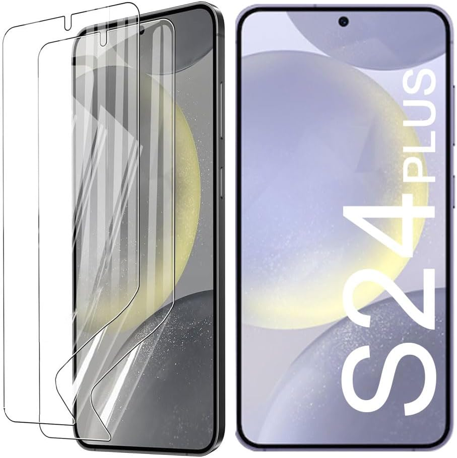 【2Pcs】Hydrogel Screen Protector for Samsung Galaxy S24 plus S24+ HD Clear Full Coverage Film Bubble Free Fingerprint image number 2