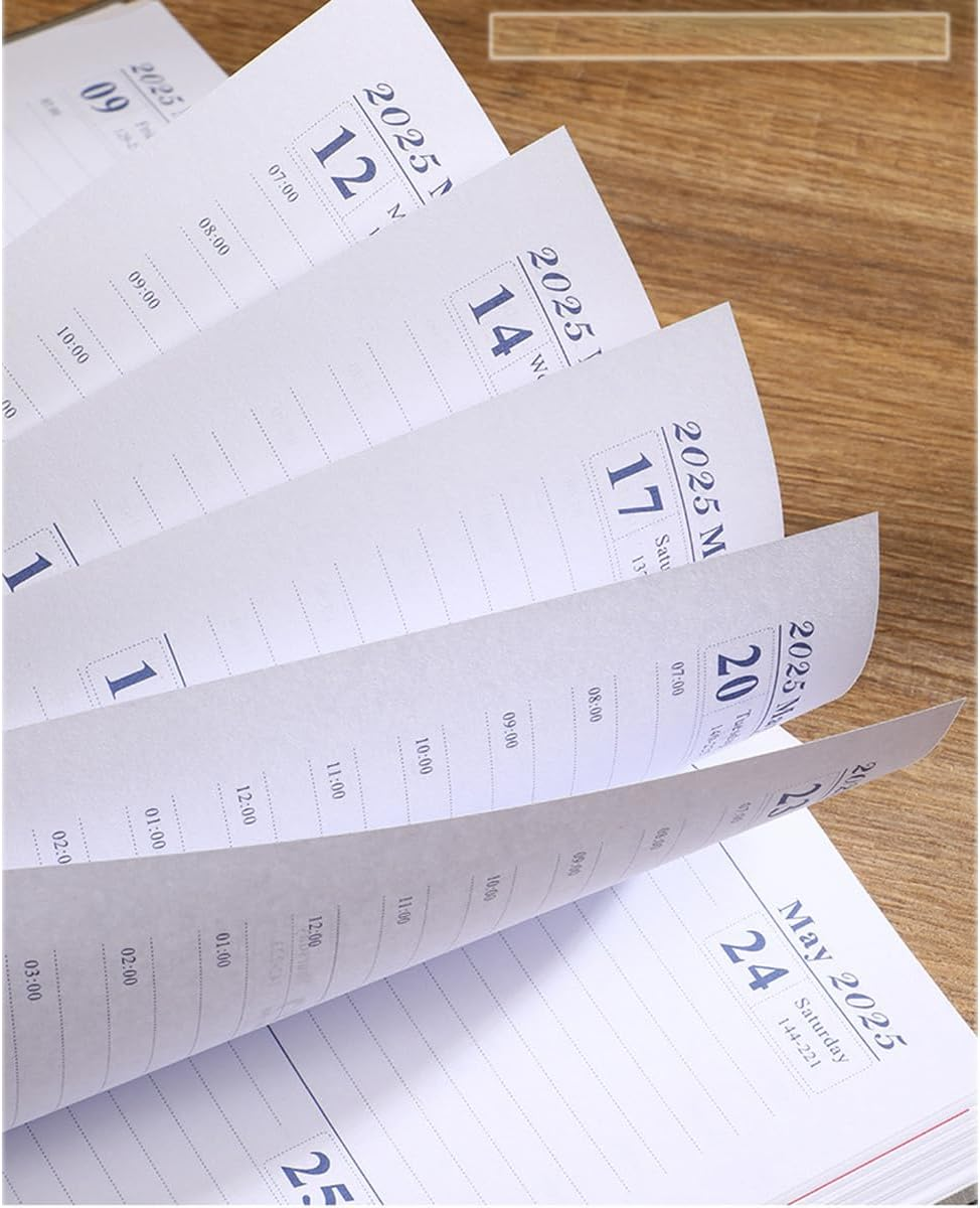 Weforu 2025 A5 Planner Notebook, Calendar Scheduler Monthly Planner Daily Planner Paperback for Home Office School Diary Travel image number 5