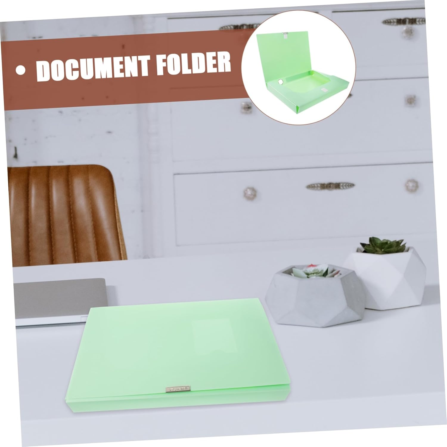 NUOBESTY File Box Document Folder Storage Box Office Supply Paper Organizer Desk Accessory image number 5