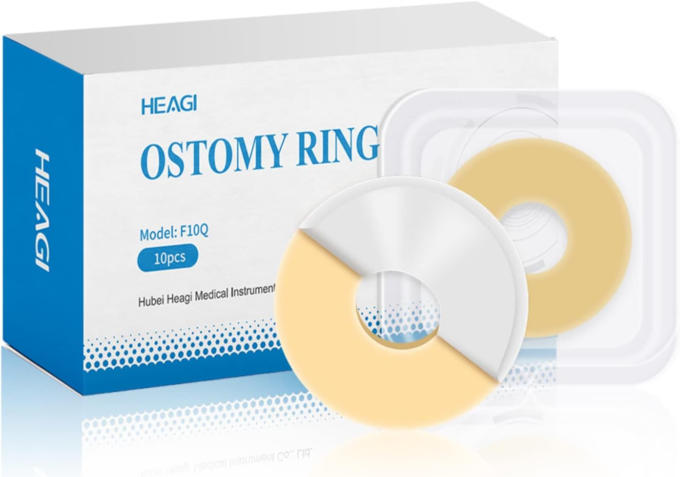 Ostomy Barrier Rings, 10Pcs Ostomy Medical Supplies Barrier Ring Better Seal for Ostomy Bags Compatible with All Bag Types and Brands, Outer Diameter: 4Mm Thickness (Box of 10) image number 2