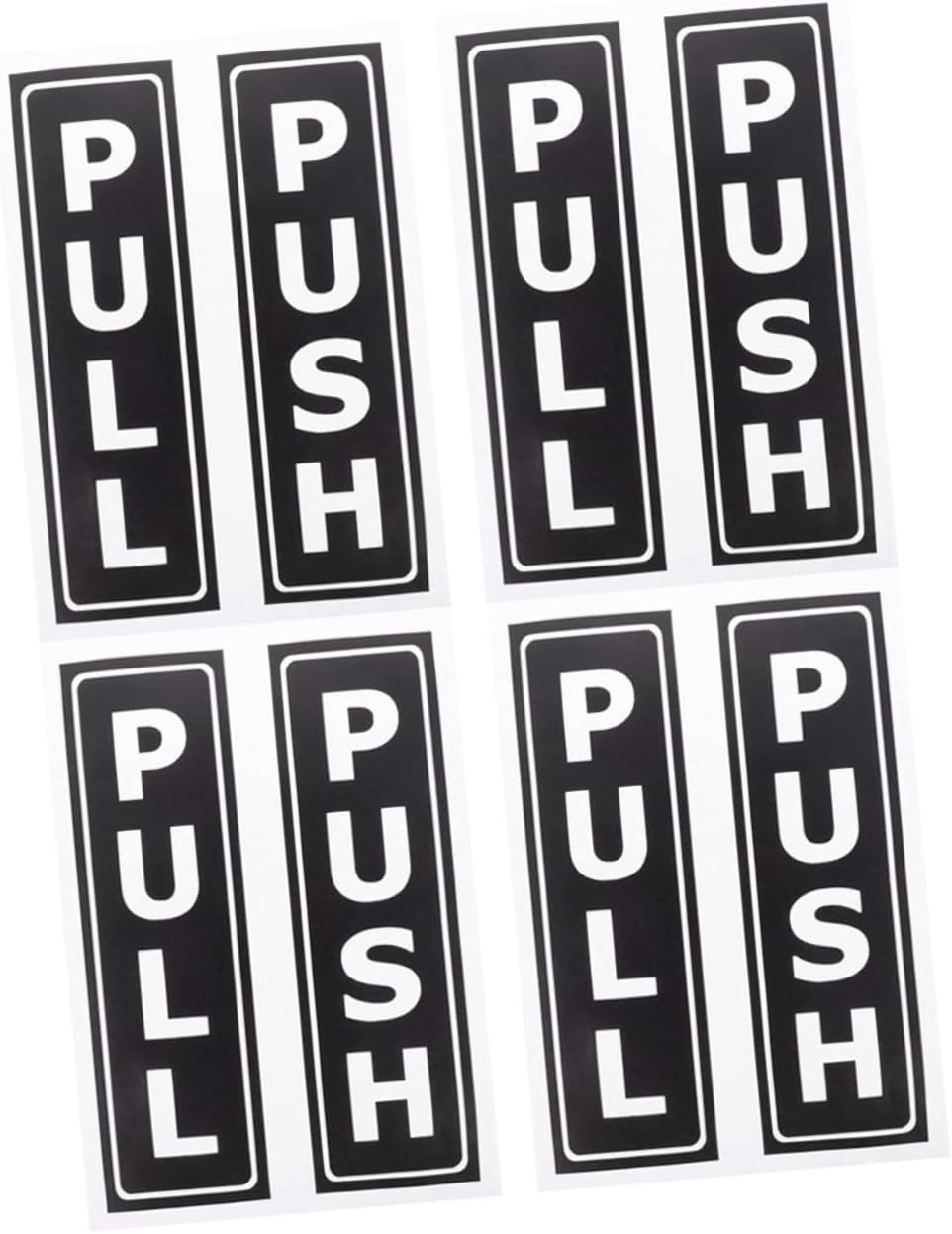 Holibanna 8Pcs Push Pull Sign Stickers PVC Door Decals for Office Store Adhesive Pull Push Door Decals for Doors Easy to Use and Share for Employee Visitor Guidance image number 3
