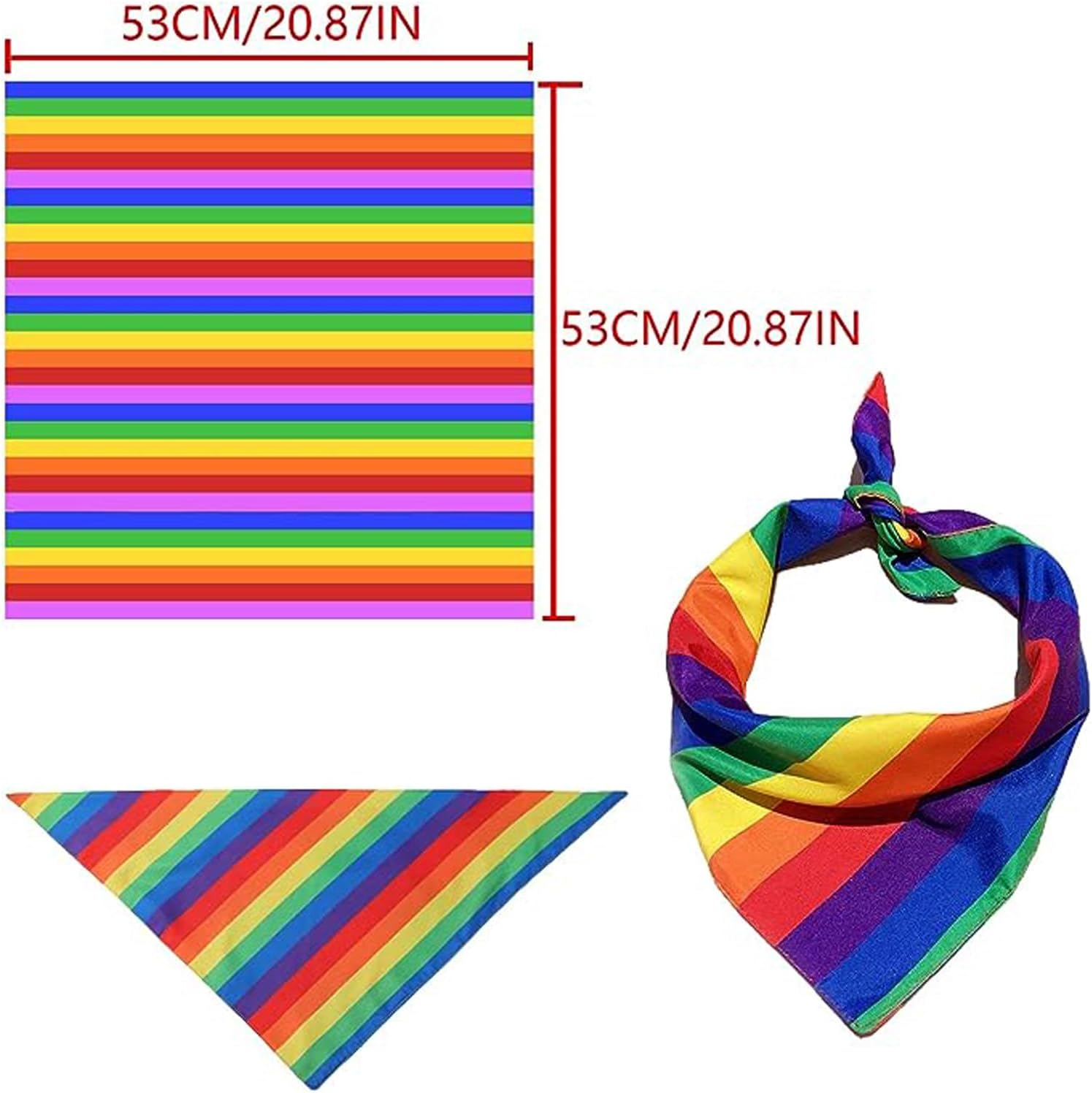 Cat Sombrero Cat Hats Bandana Scarf Rainbow Scarf Pet Straw Hat Cinco De Mayo Pet Hats Mini Sombrero Hat for Cat Puppy Small Dog Party/Birthday/Photo(Multicolour+S) image number 5