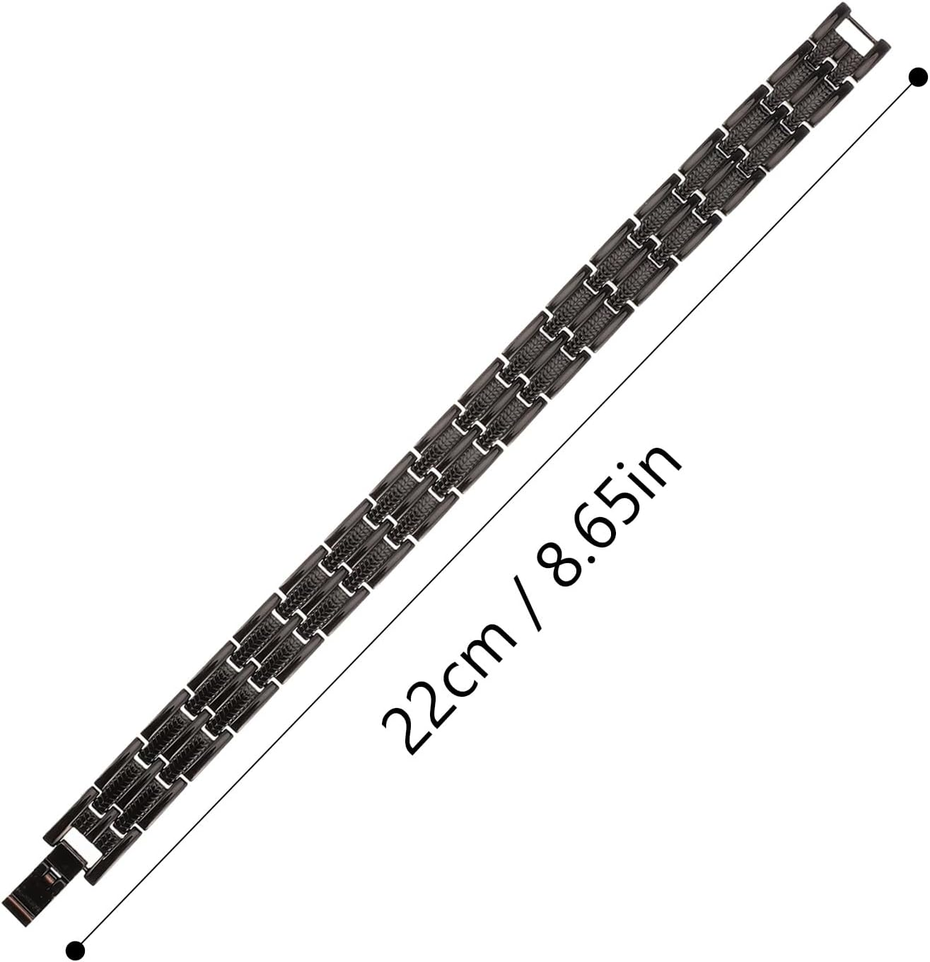 Gatuida Copper Therapy Bracelet for Men Dual-Row Wristband for Health Stylish and Chain Circulation and Muscle Relief