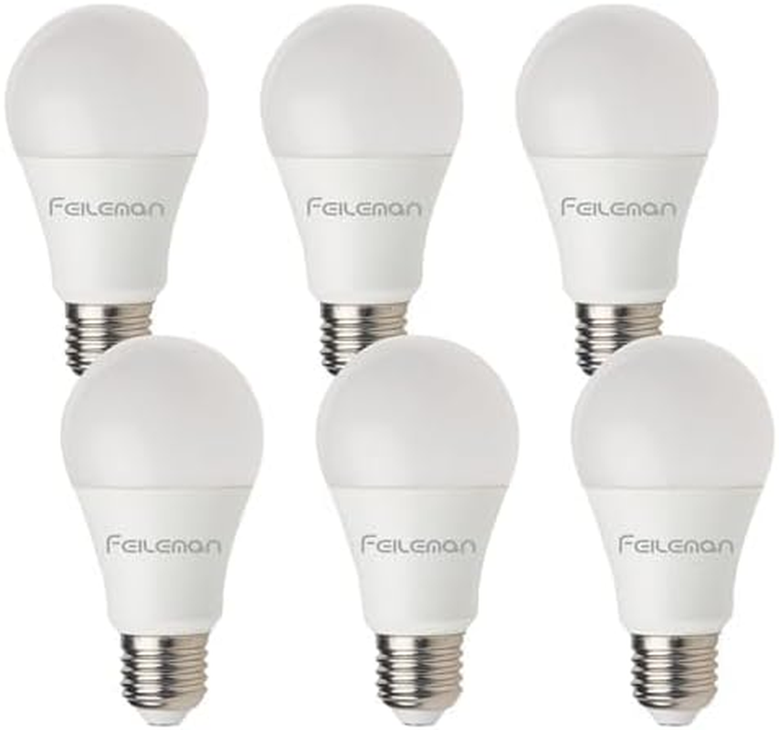 FEILEMAN E27 LED Light Bulb Edison Screw, 13W 1521Lm (100W Replace) Bright Warm White 3000K A60 LED Bulb, Not Dimmable Classic a Light Bulb, Pack of 6 image number 1