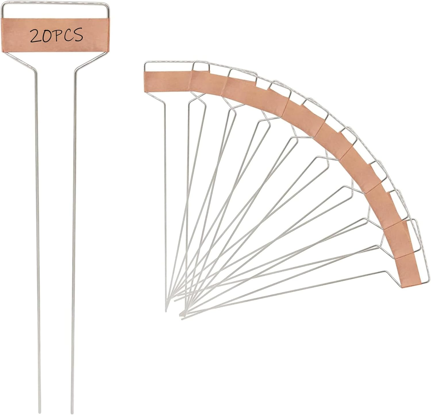 20-Pack Waterproof Copper Plant Labels - 25.5Cm Garden Markers for Seedlings, Flowers, Vegetables, and Herbs image number 3