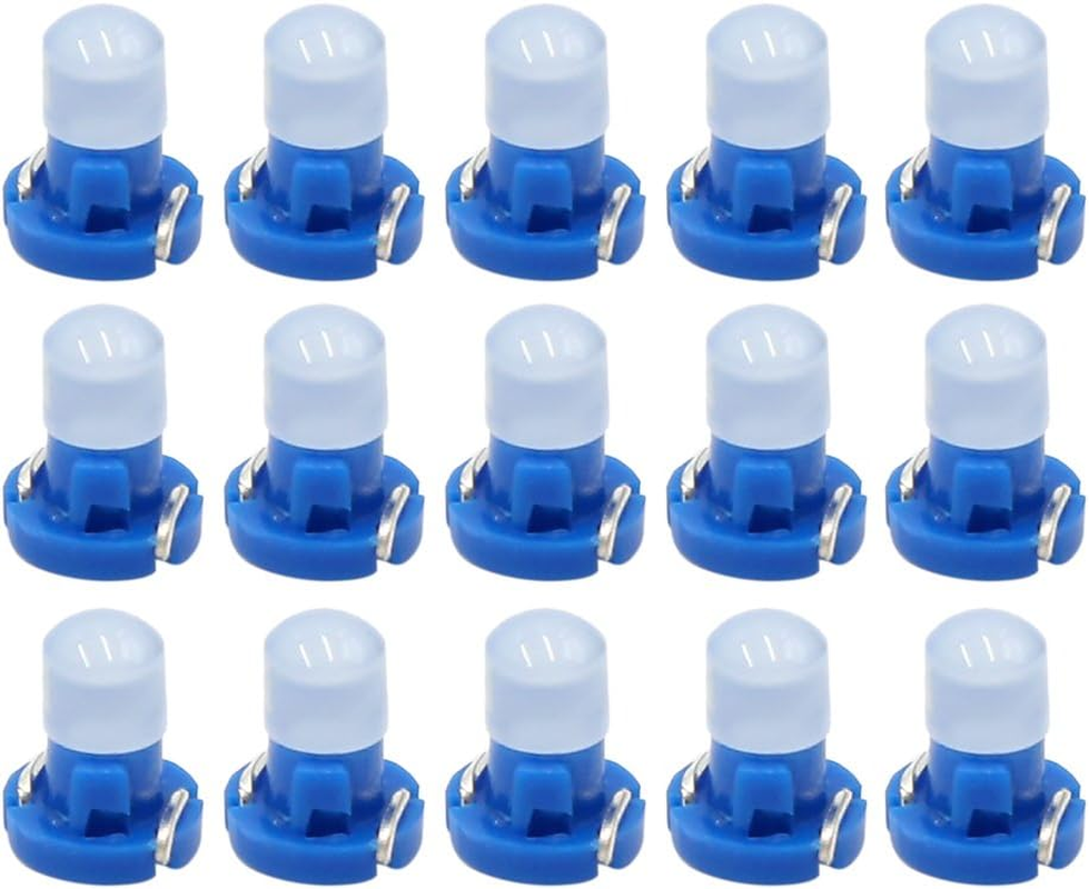 Uxcell 15Pcs 12V Blue T3 Car Wedge LED Dash Gauge Instrument Panel Light Bulb Interior image number 2