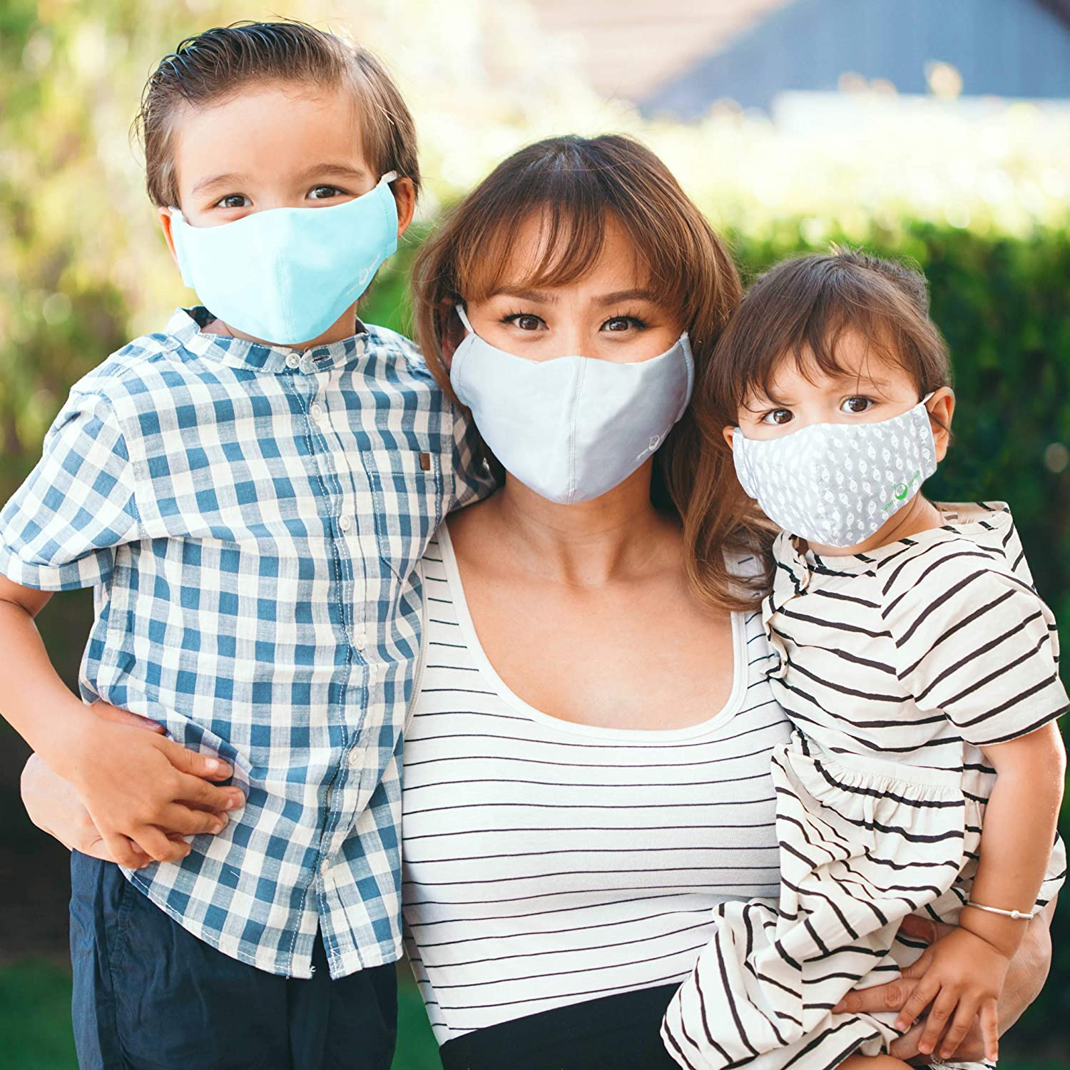 Green Sprouts Reusable Face Mask for Youth/Adult-Aqua, Aqua, Small