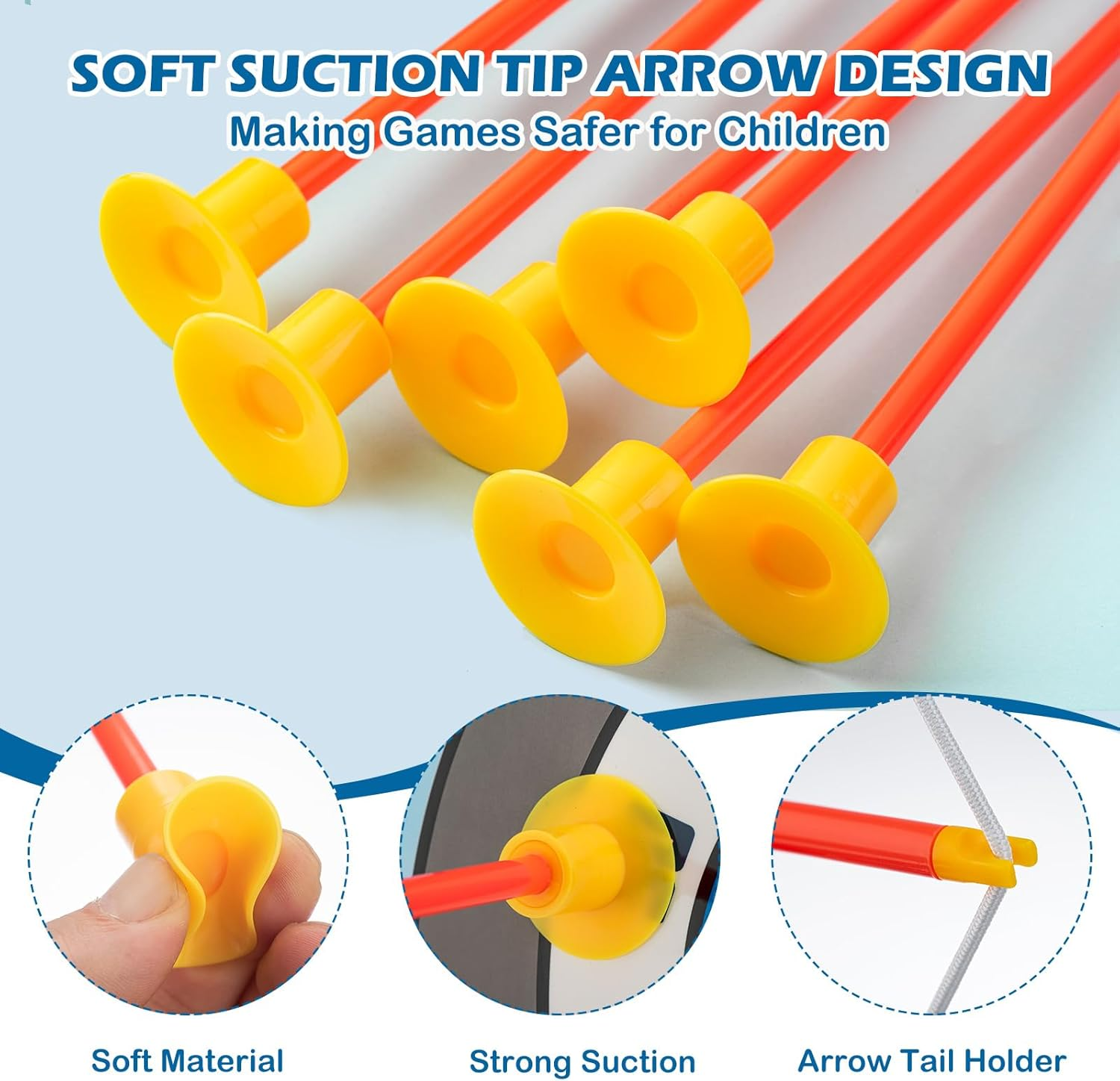 Kids LED Standing Archery Set with Bow & Arrows &ndash; Outdoor Sports Toy for Boys & Girls Ages 4-12, Safe & Fun Target Practice Game, Blue