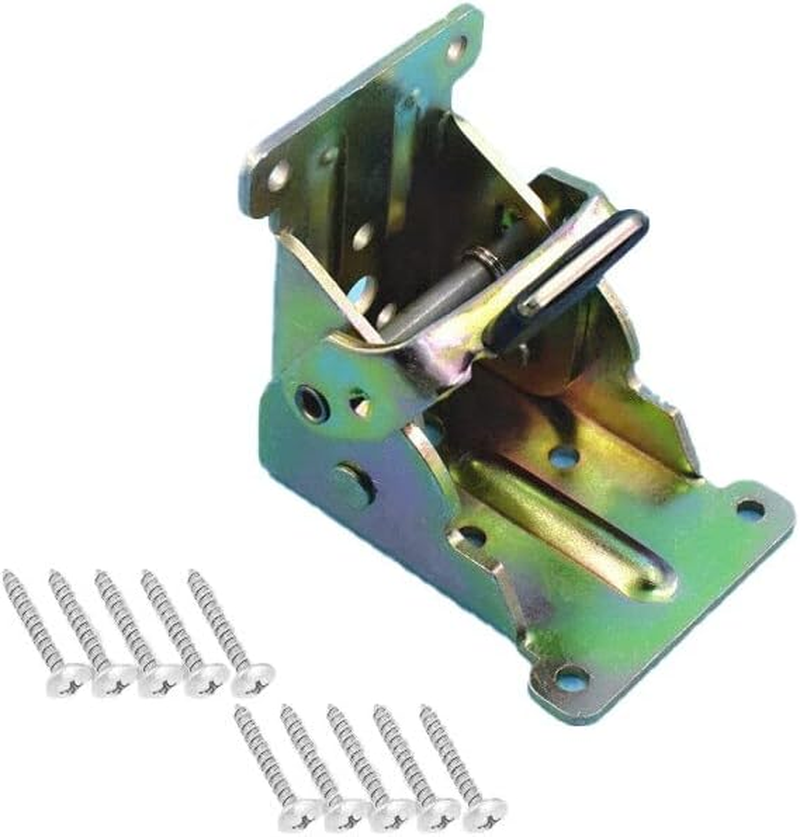 4 * 90 Degree Folding Table Leg Brackets Self Lock Foldable Hinge DIY Heavy Load, Cold Rolled Plate Construction, 2.68X2.48 Inch image number 2