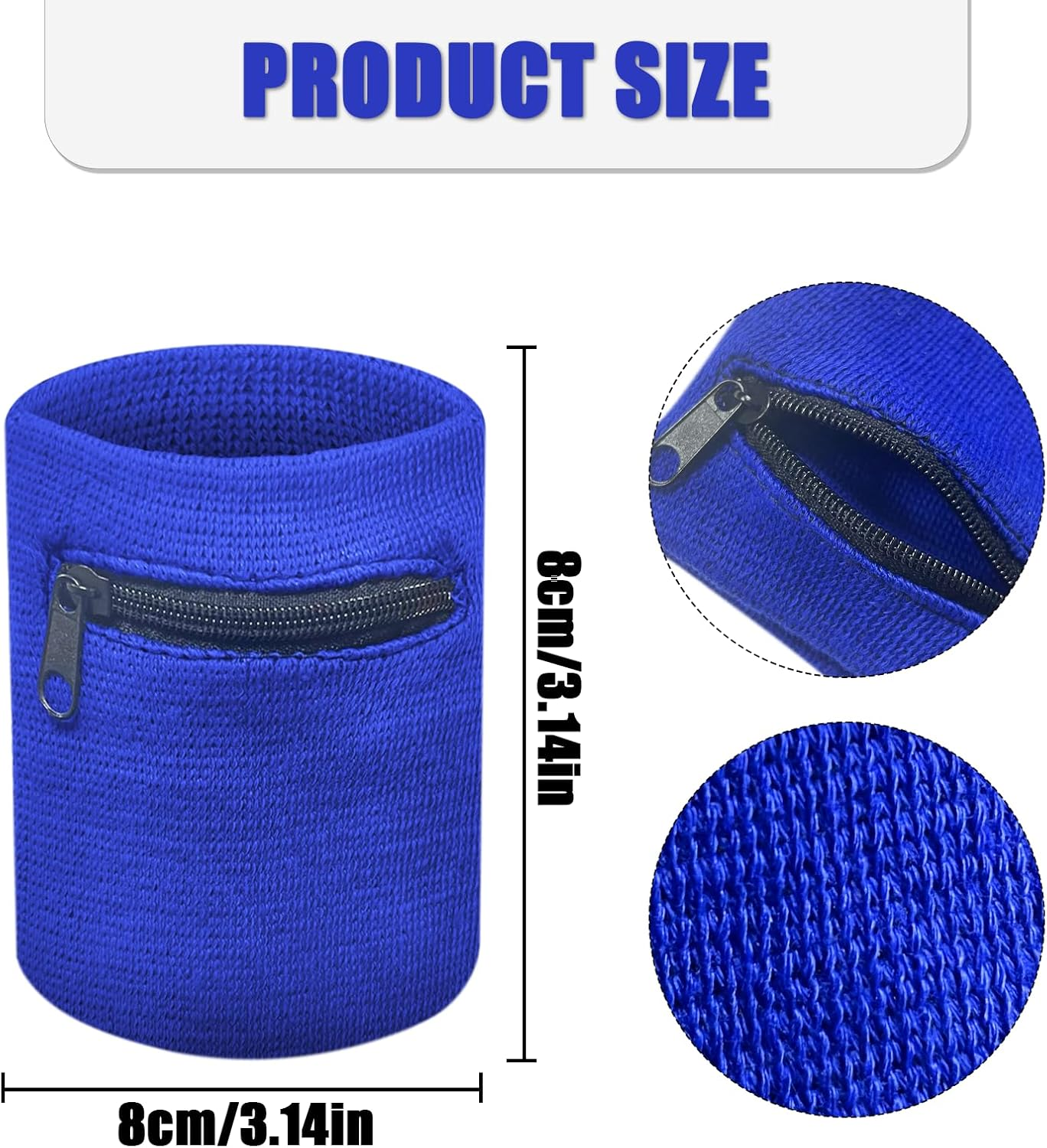 TEAONE Wrist Pouch Wallet, 4 PCS Sweatband Wrist Wallet for Running, Hiking, Cycling (4 Color)