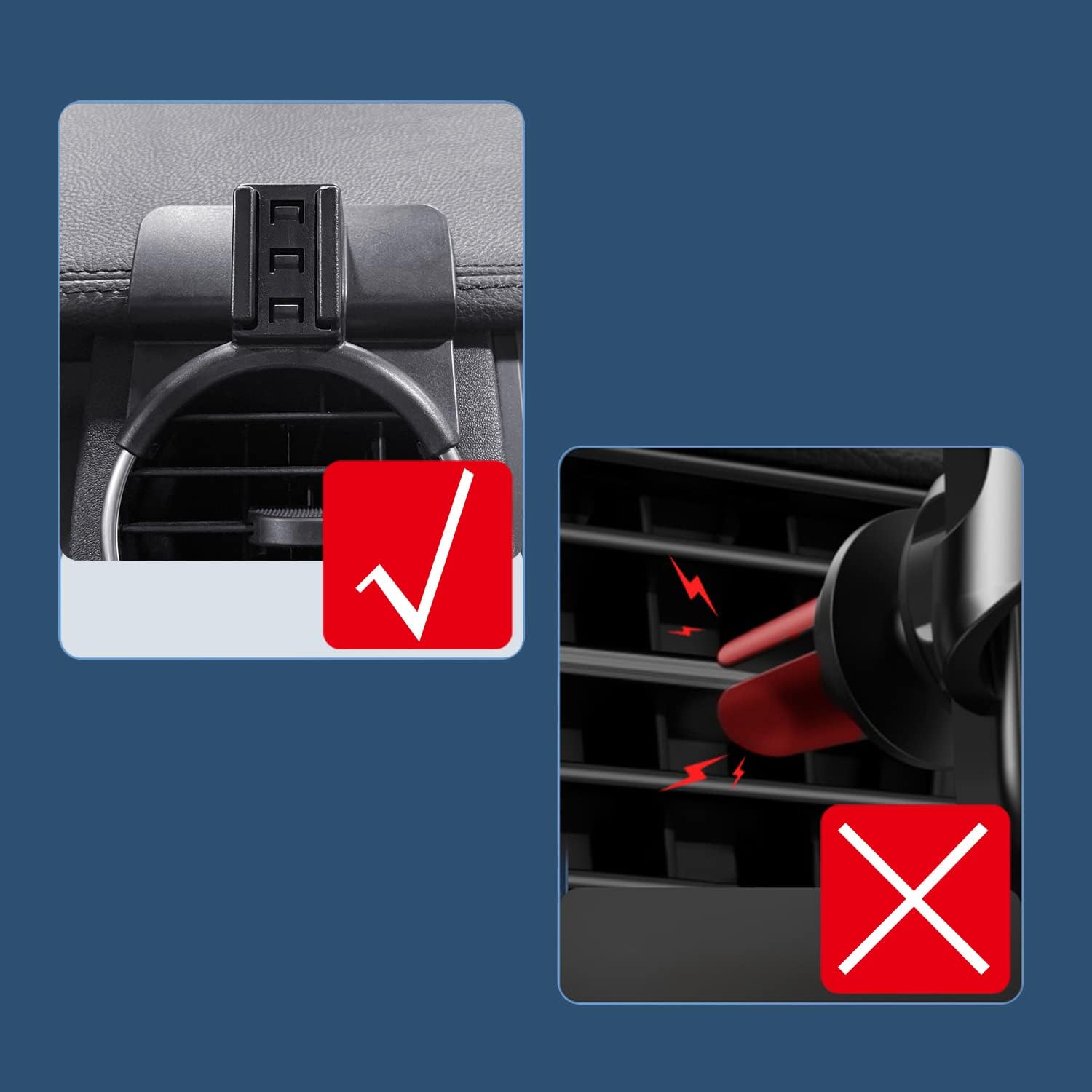 Itrims Car Phone Holder for Land Rover Discovery 4 LR4 2010-2016 Dashboard Mount Cell Phone Cradles Adjustable Phone Stand Holder Universal Compatible with Most Smartphones (Black) - Red image number 3