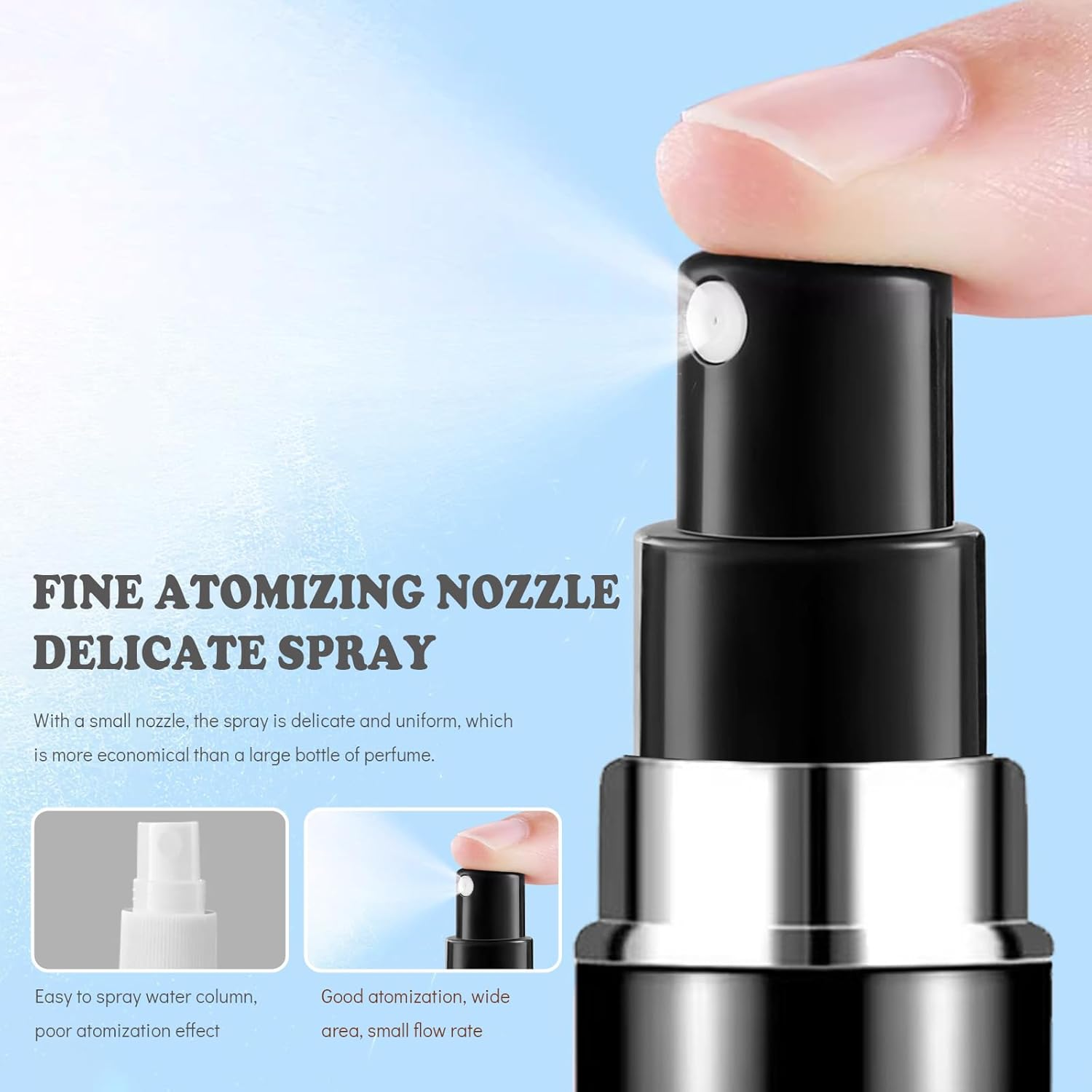 Home Harbor Pack of 4 Perfume Atomisers 5 Ml, Travel Mini Portable Perfume Bottles, Atomiser Pocket Atomiser, Empty Spray Bottle with Window, Spray Bottles for Air Travel