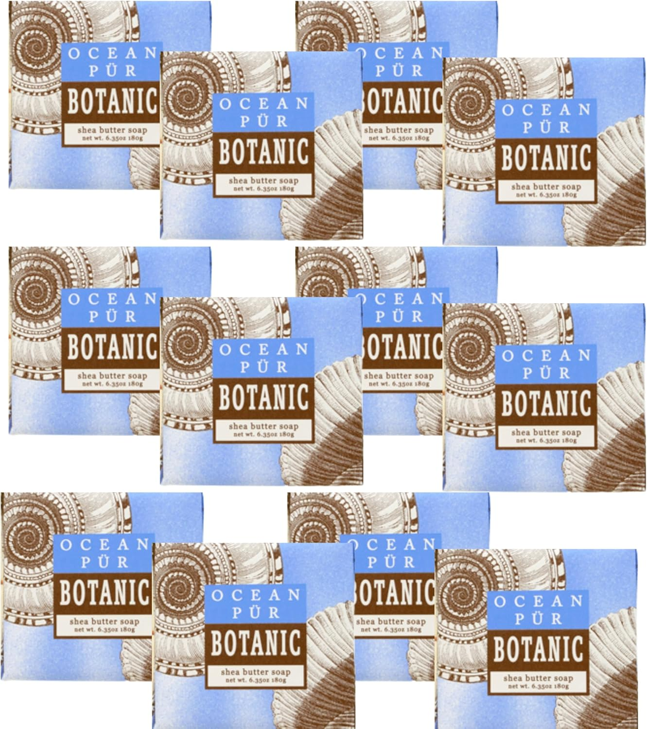 Greenwich Bay Mini Botanical Soap Bars 12 Pack &ndash; 1.9 Oz Each &ndash; Scented Guest Soaps for Airbnb, Spa, Hotel, Salon, or Bath &ndash; Individually Wrapped Elegant Travel Size Bars Ocean Pur
